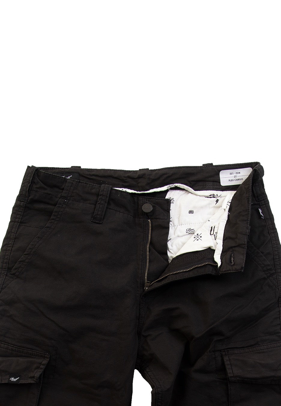 REELL - Flex Cargo LC Black Canvas - Pants | Men-Image