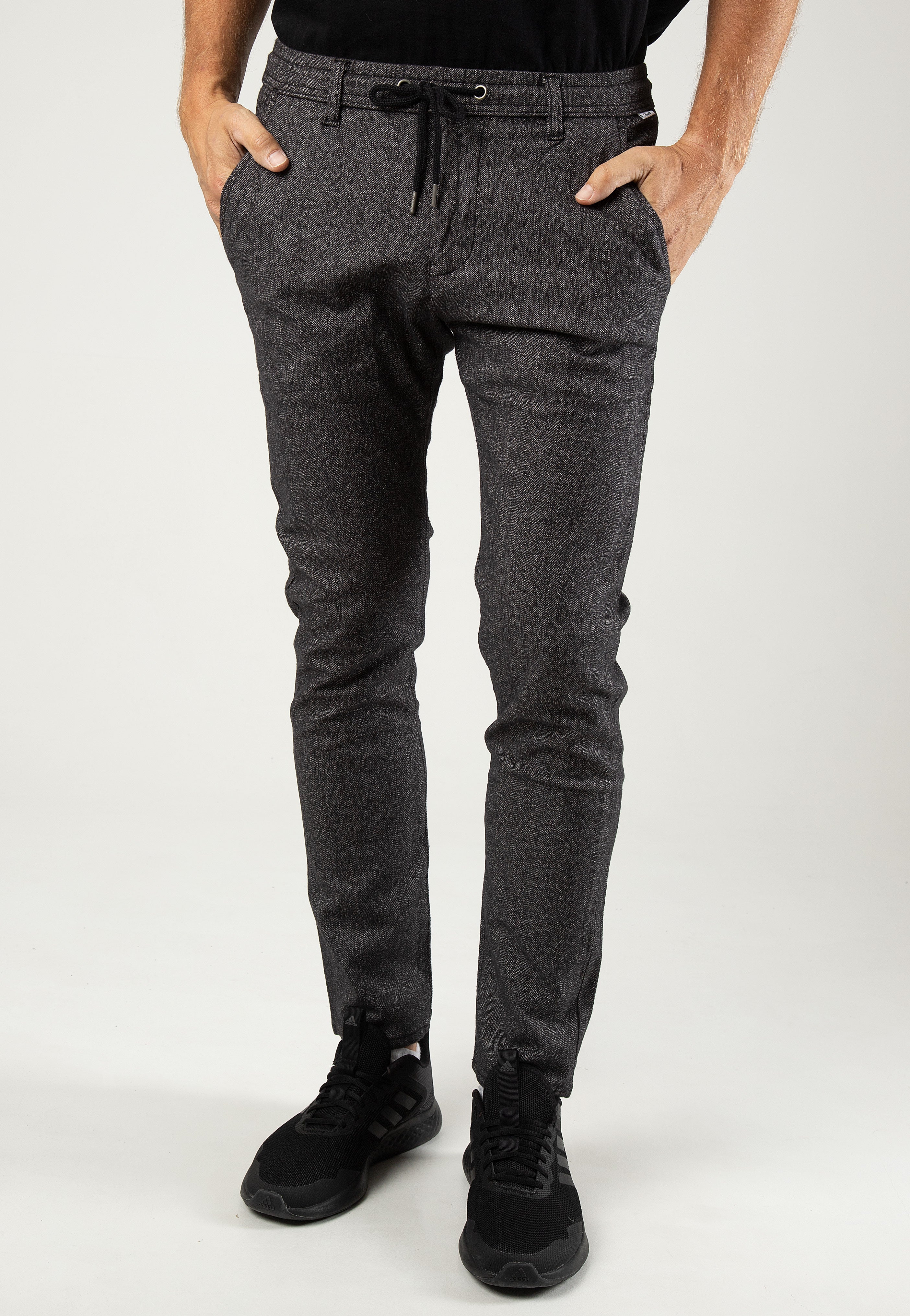 REELL - Reflex Chino Easy Pant Dark Grey Herringbone - Pants | Men-Image