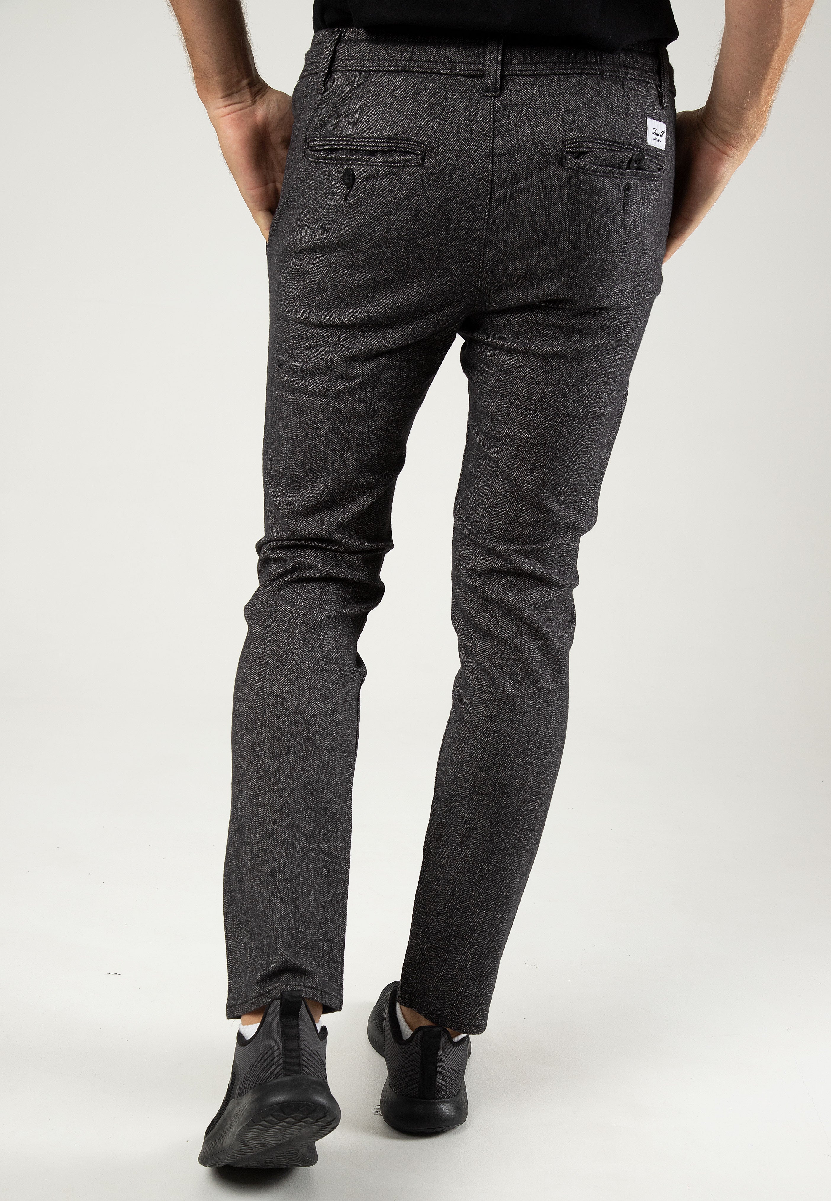 REELL - Reflex Chino Easy Pant Dark Grey Herringbone - Pants | Men-Image