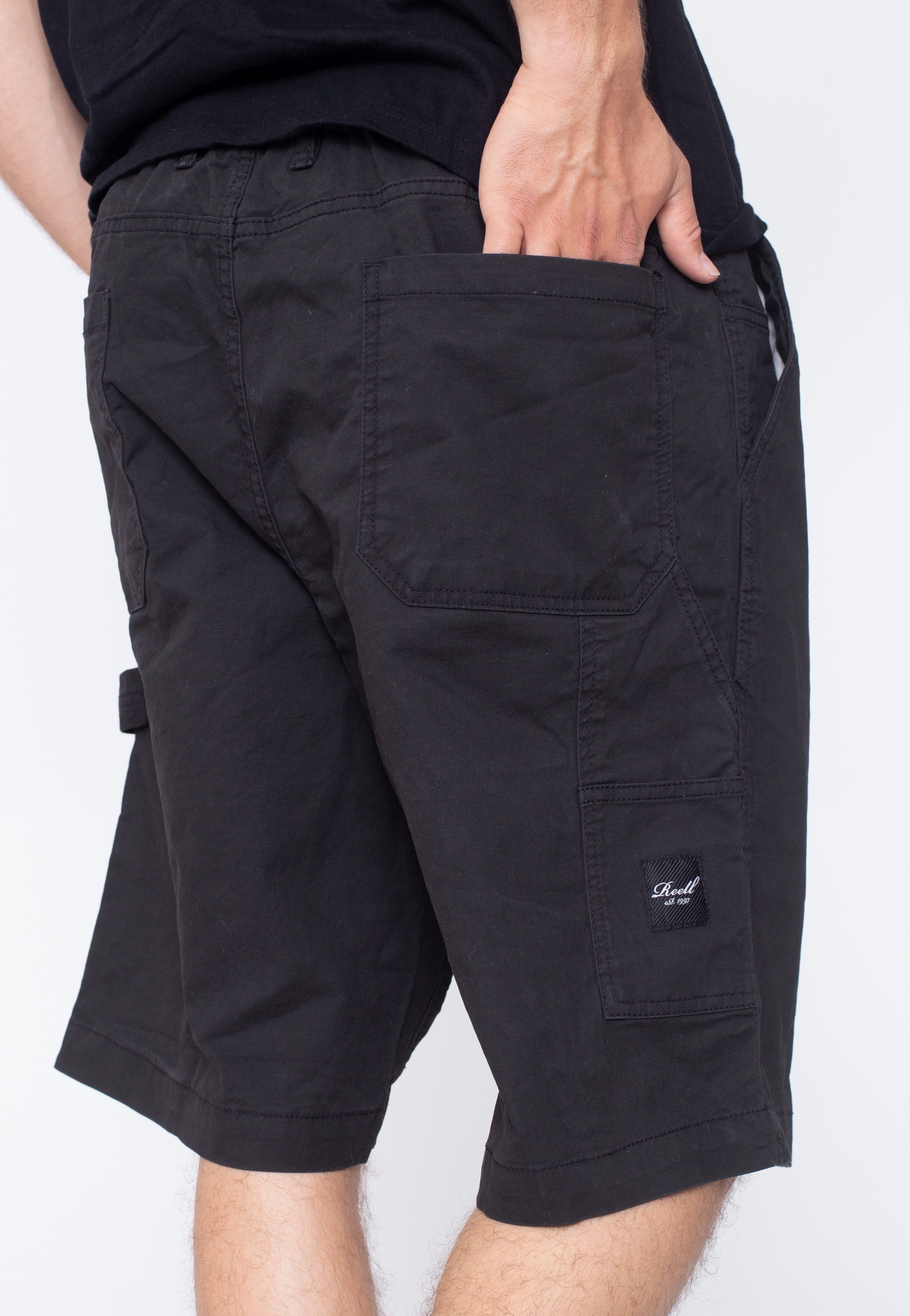 REELL - Reflex Hustler Black Canvas - Shorts | Men-Image