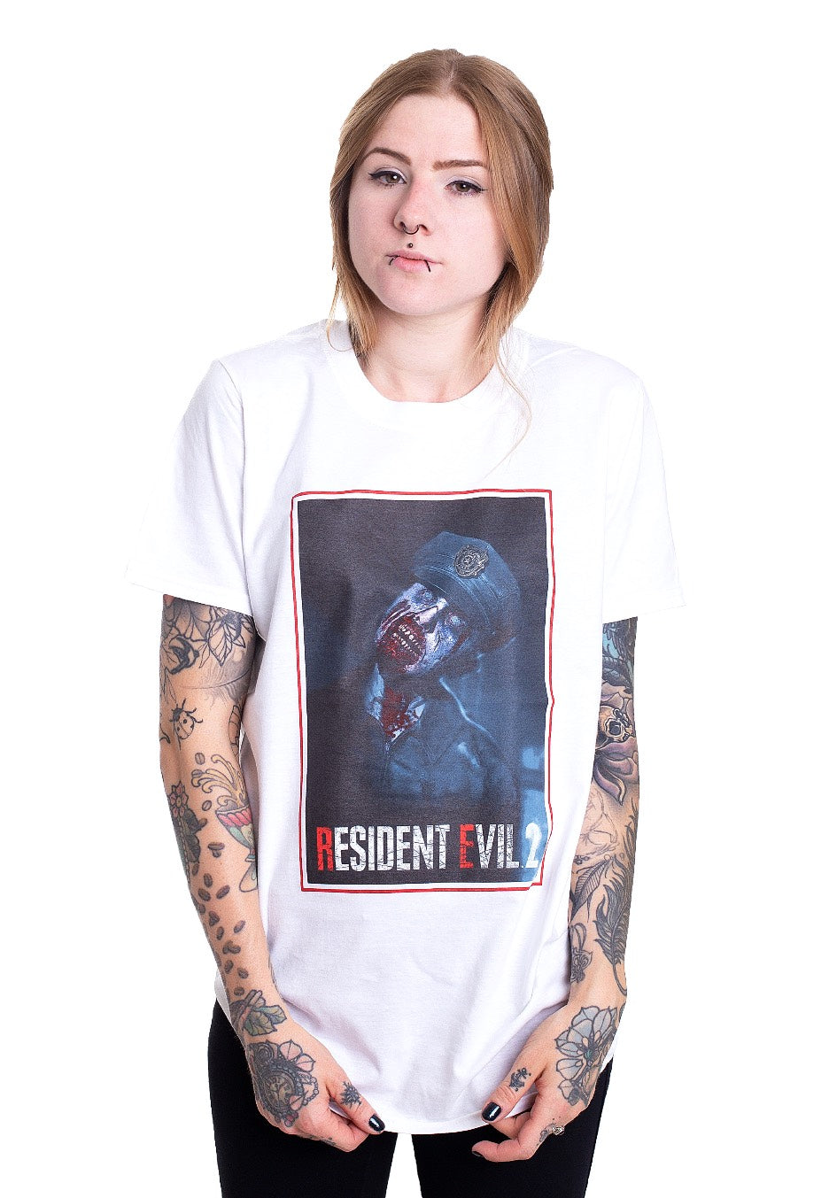 Resident Evil - 2 Remake Zombie Cop White - T-Shirt | Women-Image