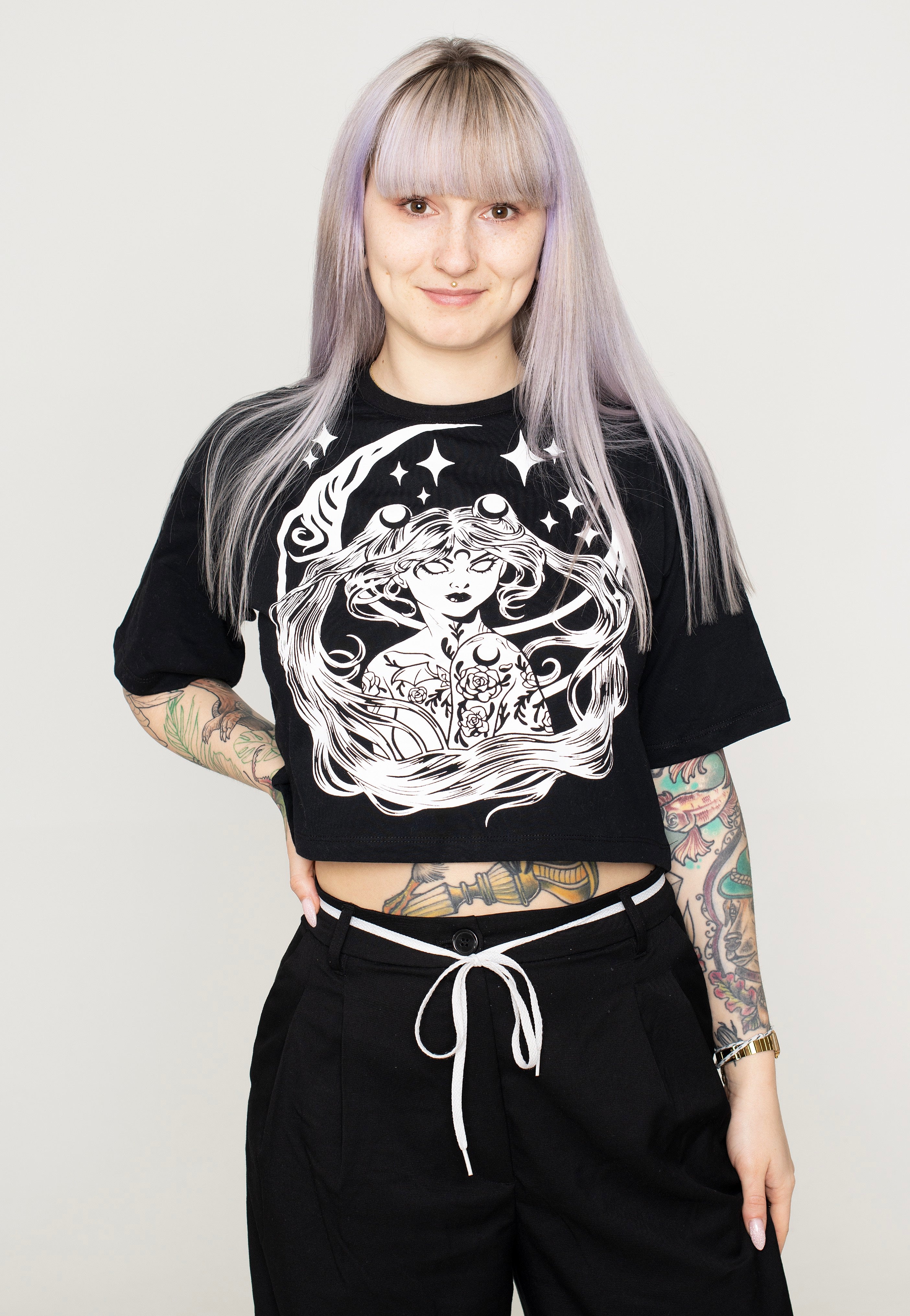 Restyle - Sailor Moon Crop Black - Top | Women-Image