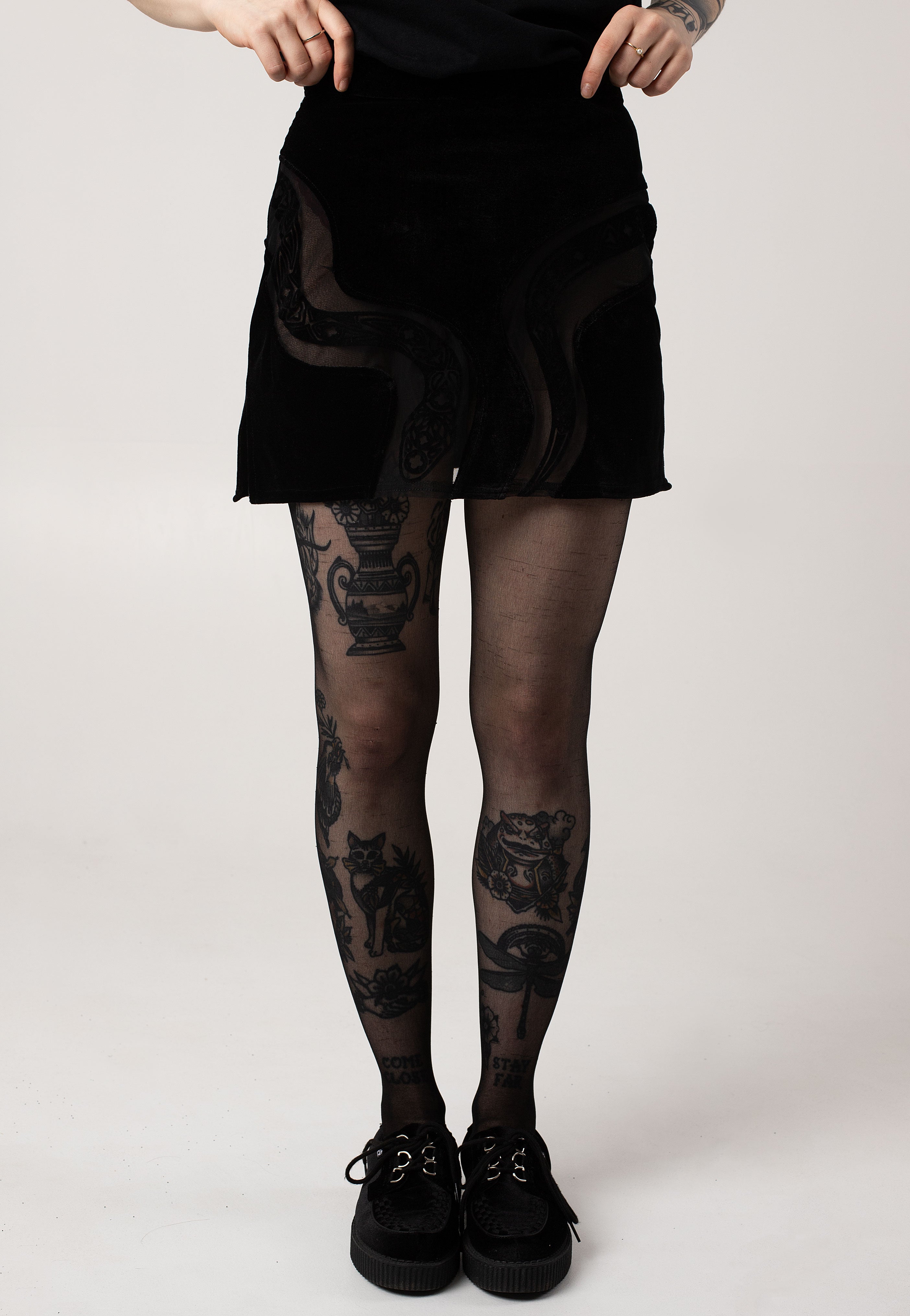 Restyle - Cathedral Snake Mini Black - Skirt | Women-Image