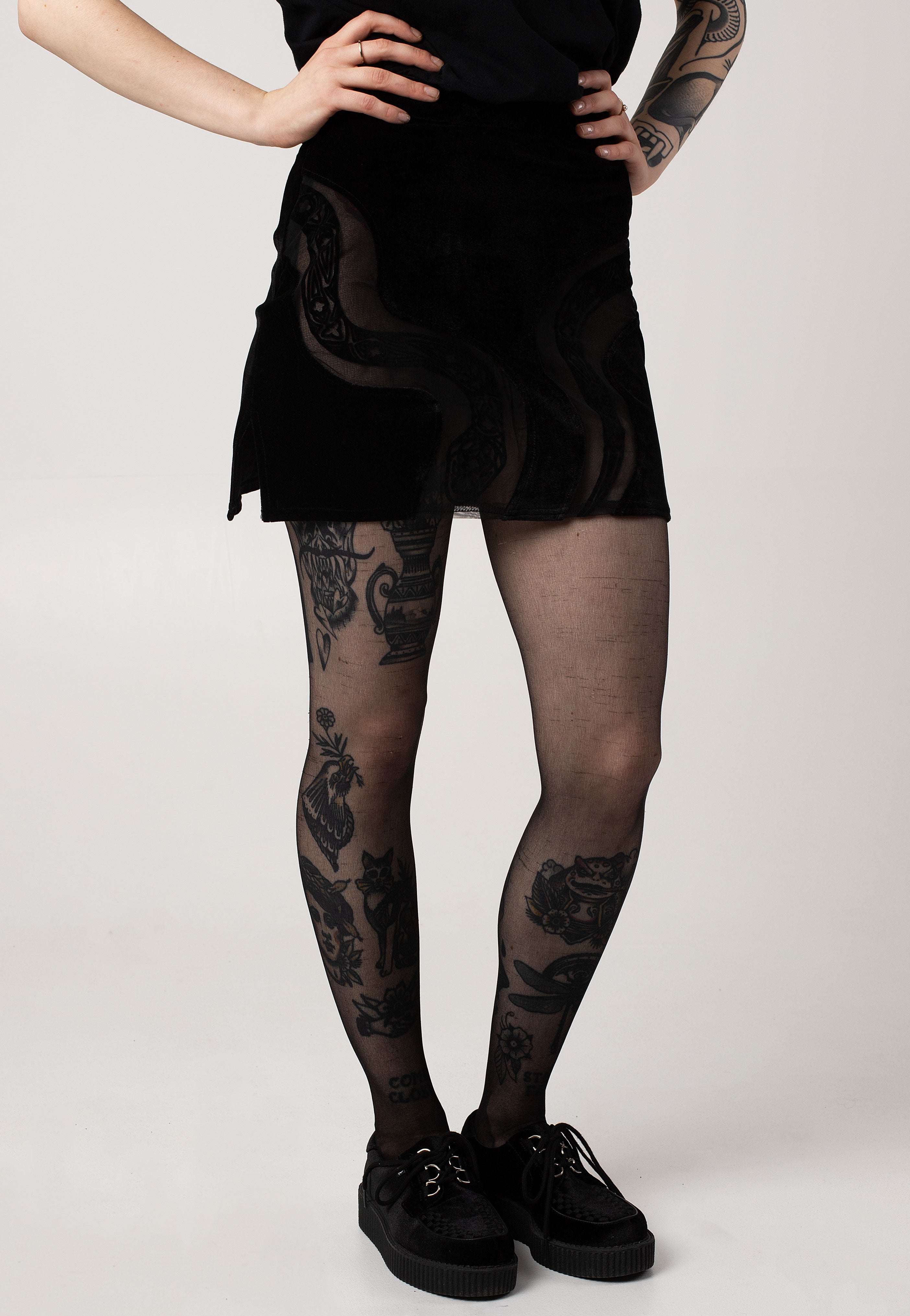 Restyle - Cathedral Snake Mini Black - Skirt | Women-Image