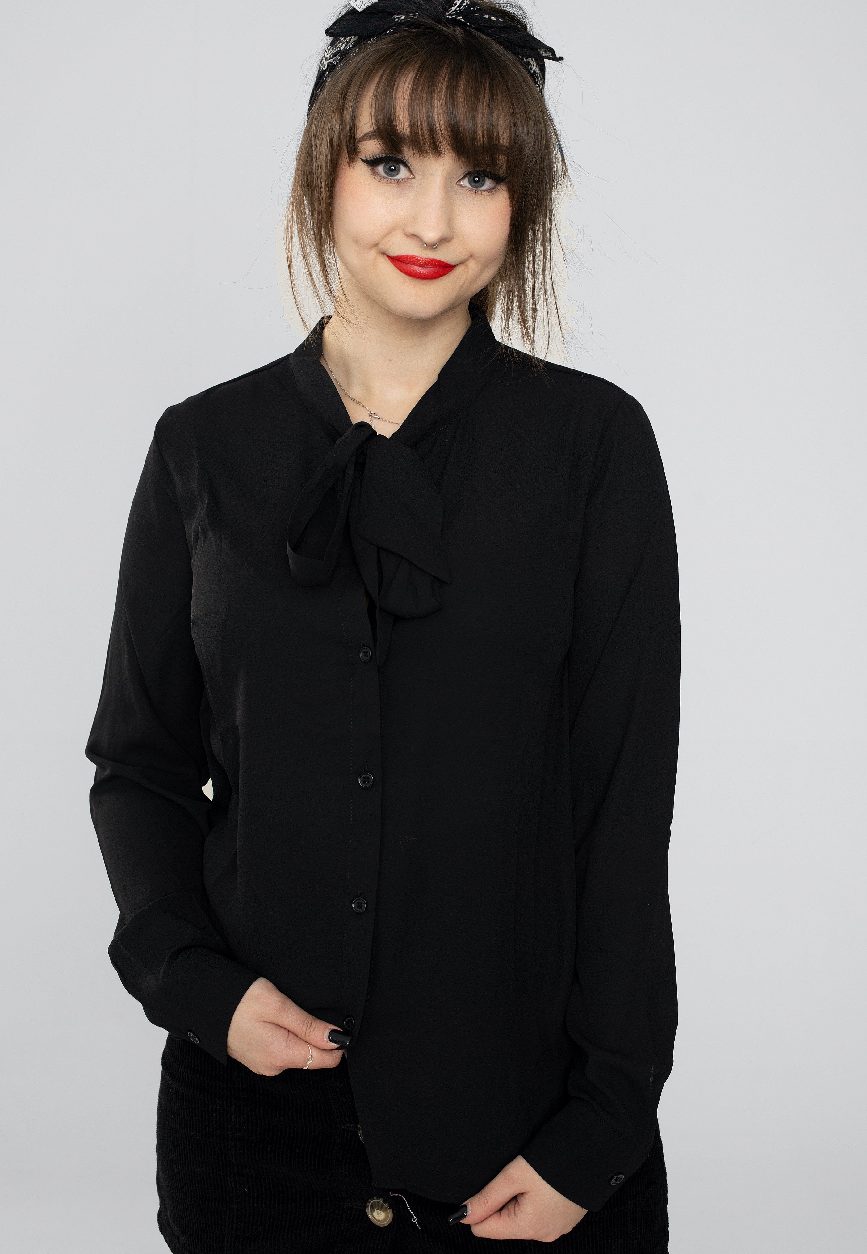 Retrolicious - Helen Retro Black - Blouse | Women-Image