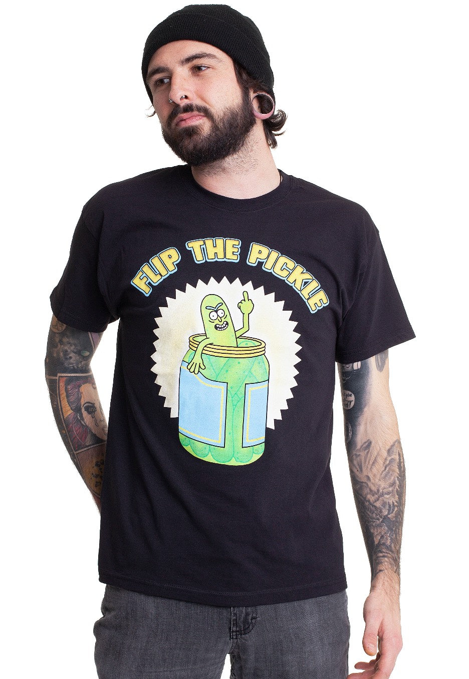 Rick And Morty - Flip The Pickle - T-Shirt | Men-Image