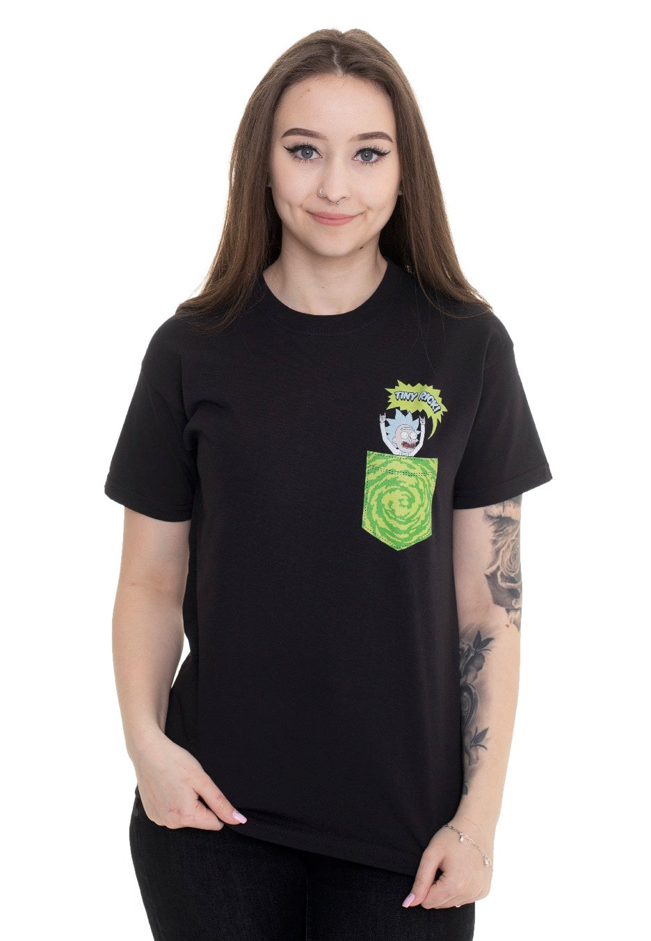 Rick And Morty - Tiny Pocket Rick - T-Shirt | Women-Image