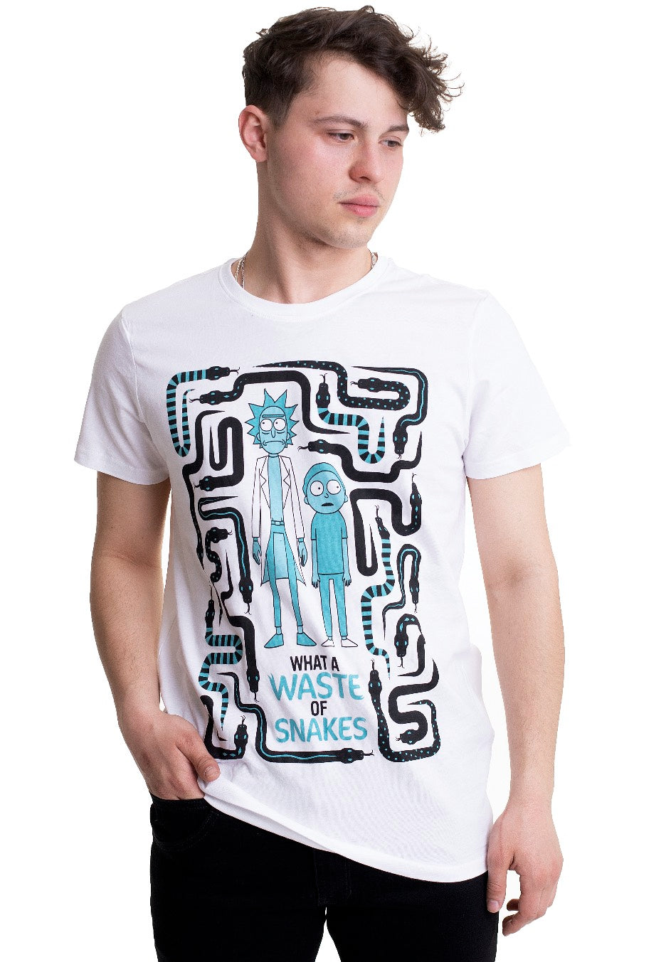 Rick And Morty - Waste Of Snakes White - T-Shirt | Men-Image