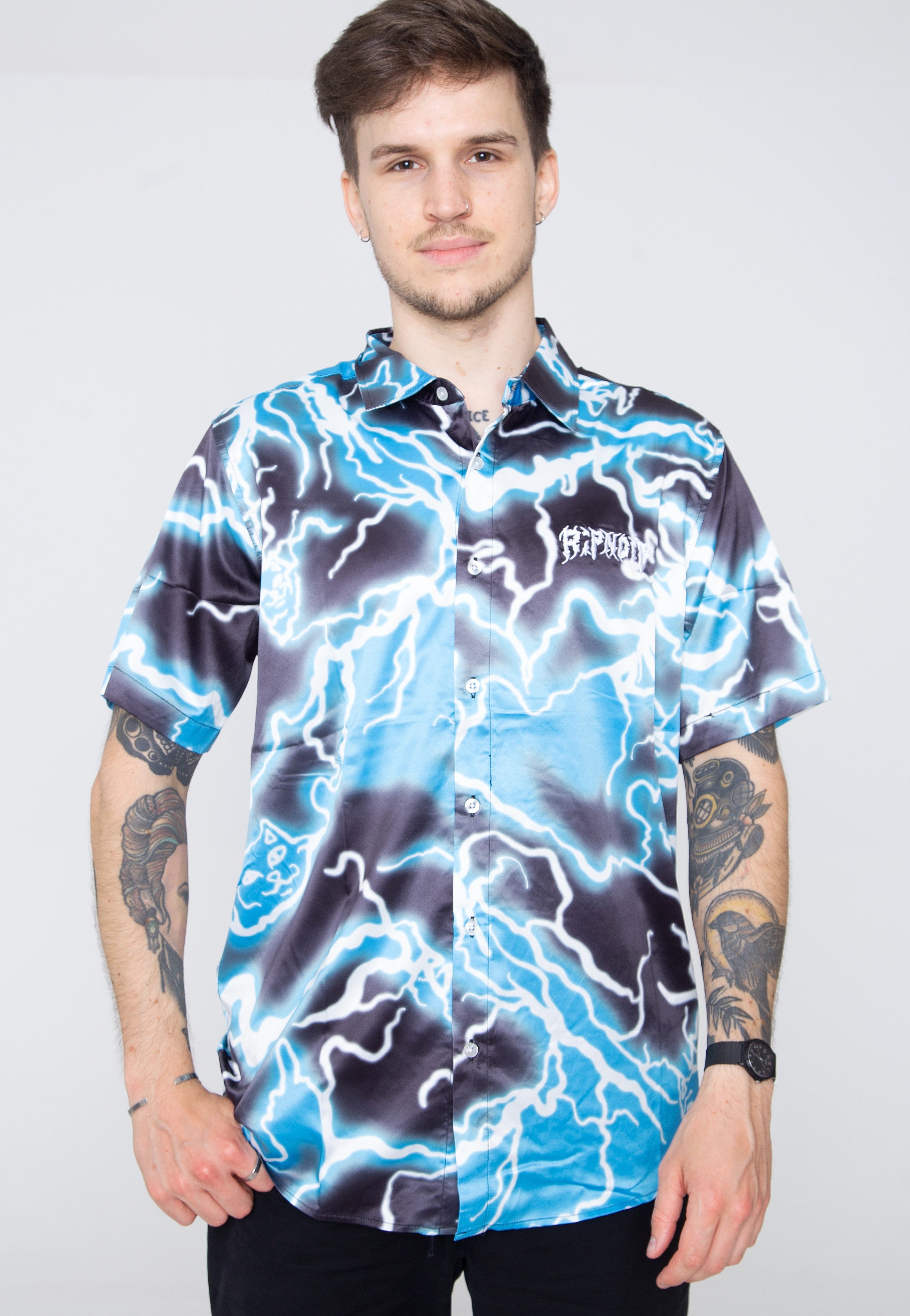 RIPNDIP - Nikola Short Sleeve Button Up Black/Blue - Shirt | Men-Image