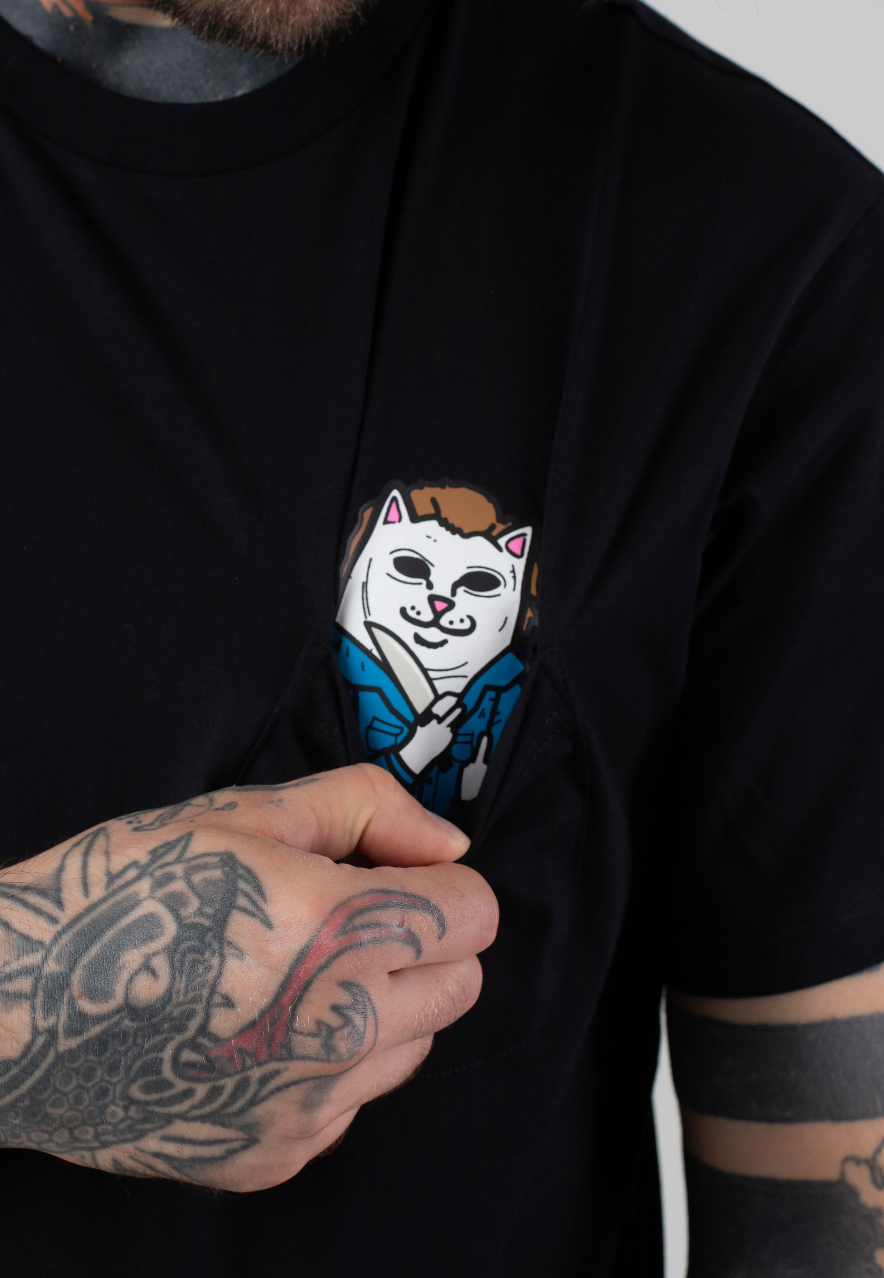 RIPNDIP - Killer Nerm Pocket Black - T-Shirt | Men-Image