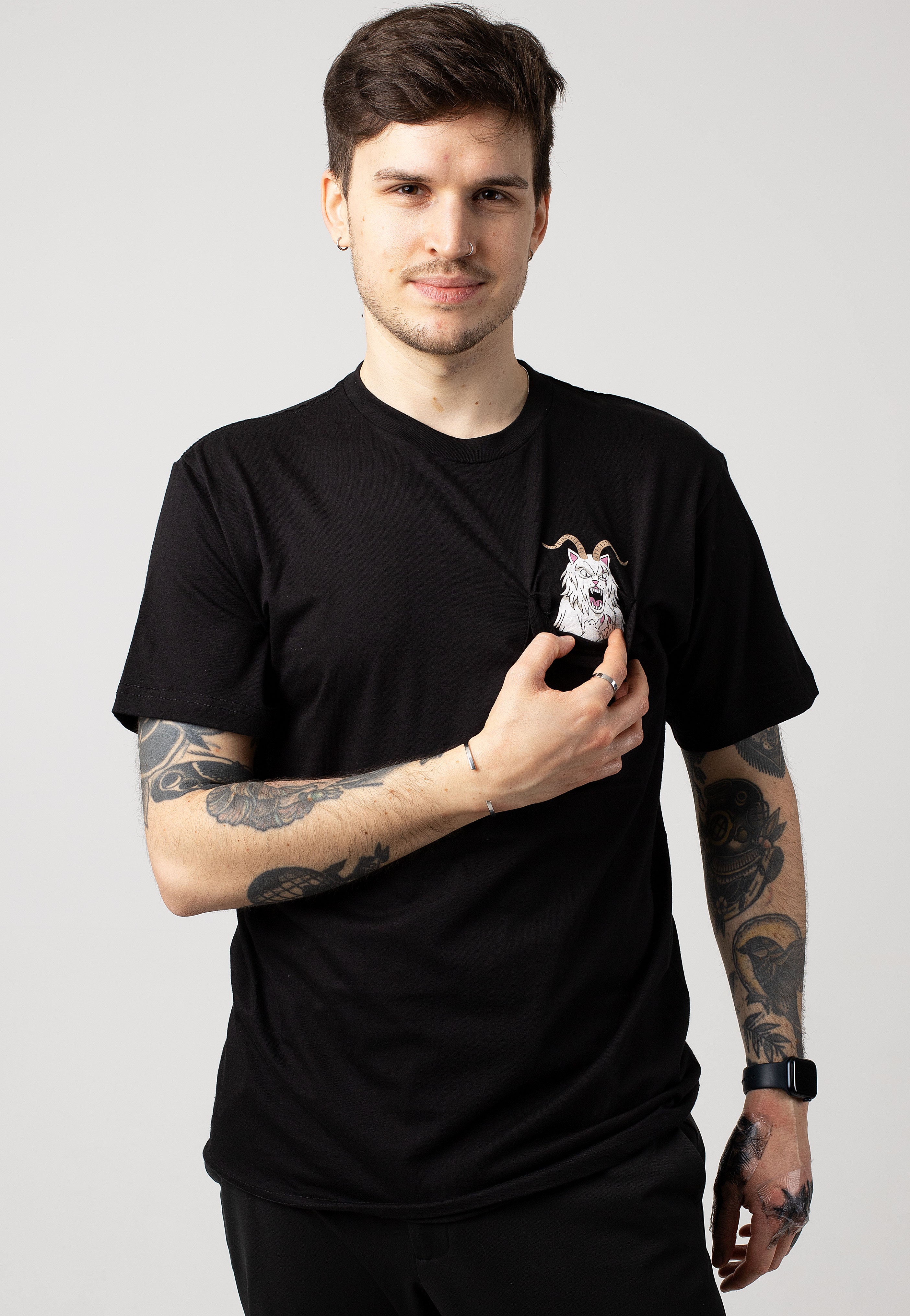 RIPNDIP - Krampus Nerm Pocket Black - T-Shirt | Men-Image