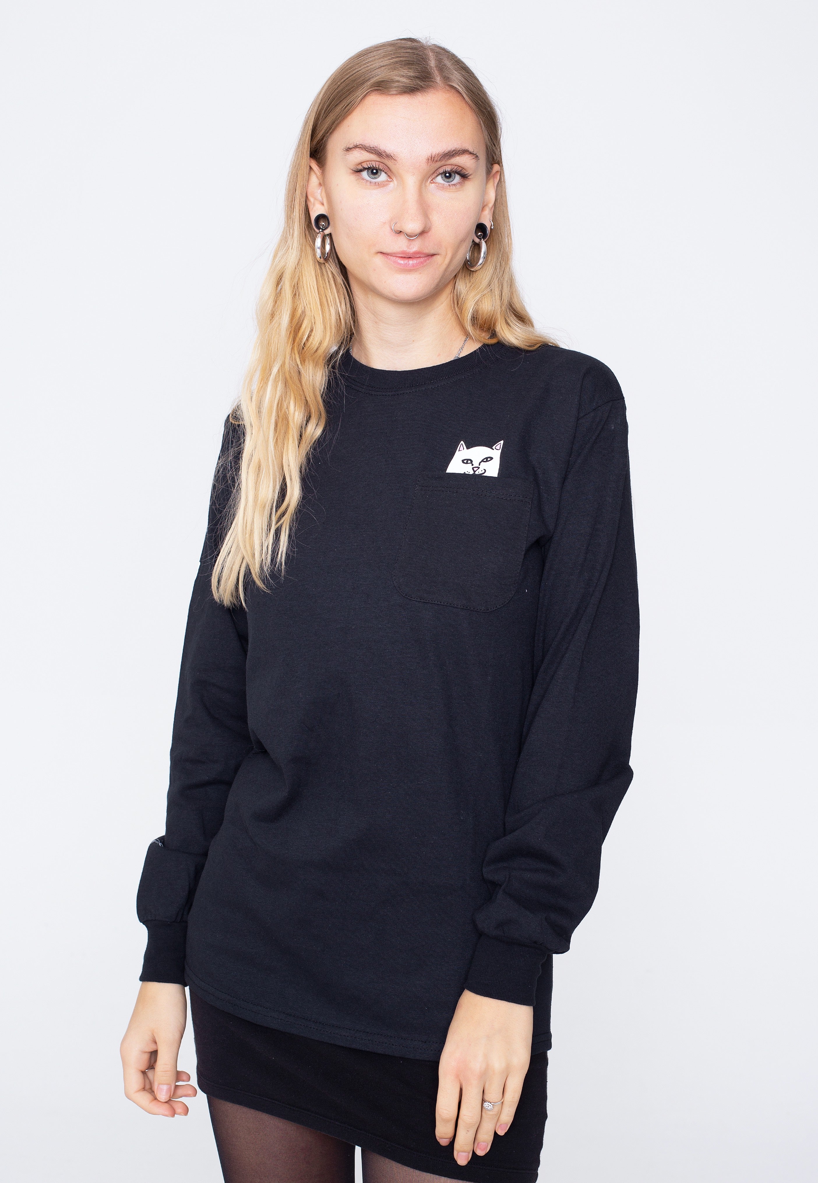 RIPNDIP - Lord Nermal Pocket Black - Longsleeve | Women-Image