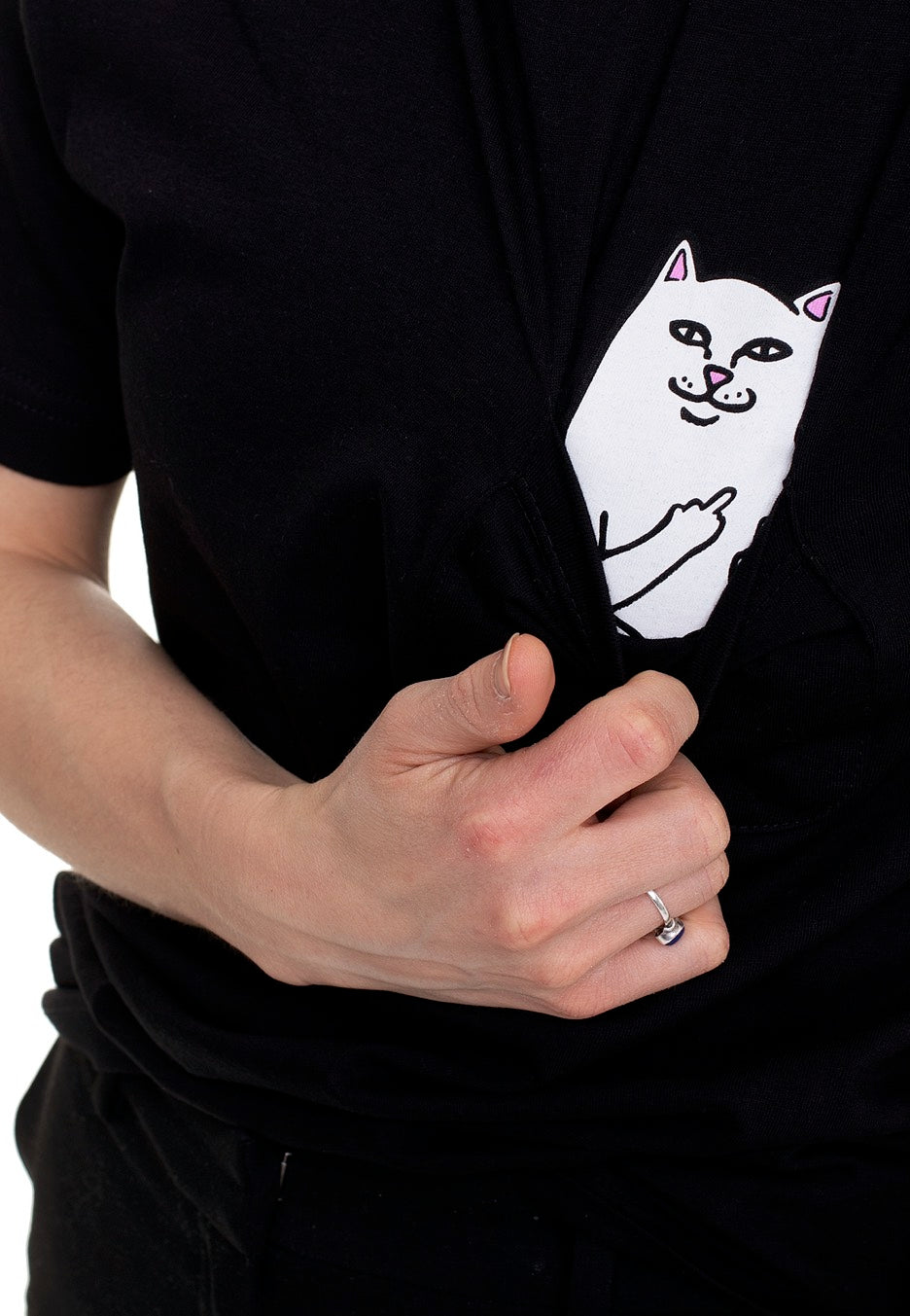 RIPNDIP - Lord Nermal Pocket Black - T-Shirt | Women-Image