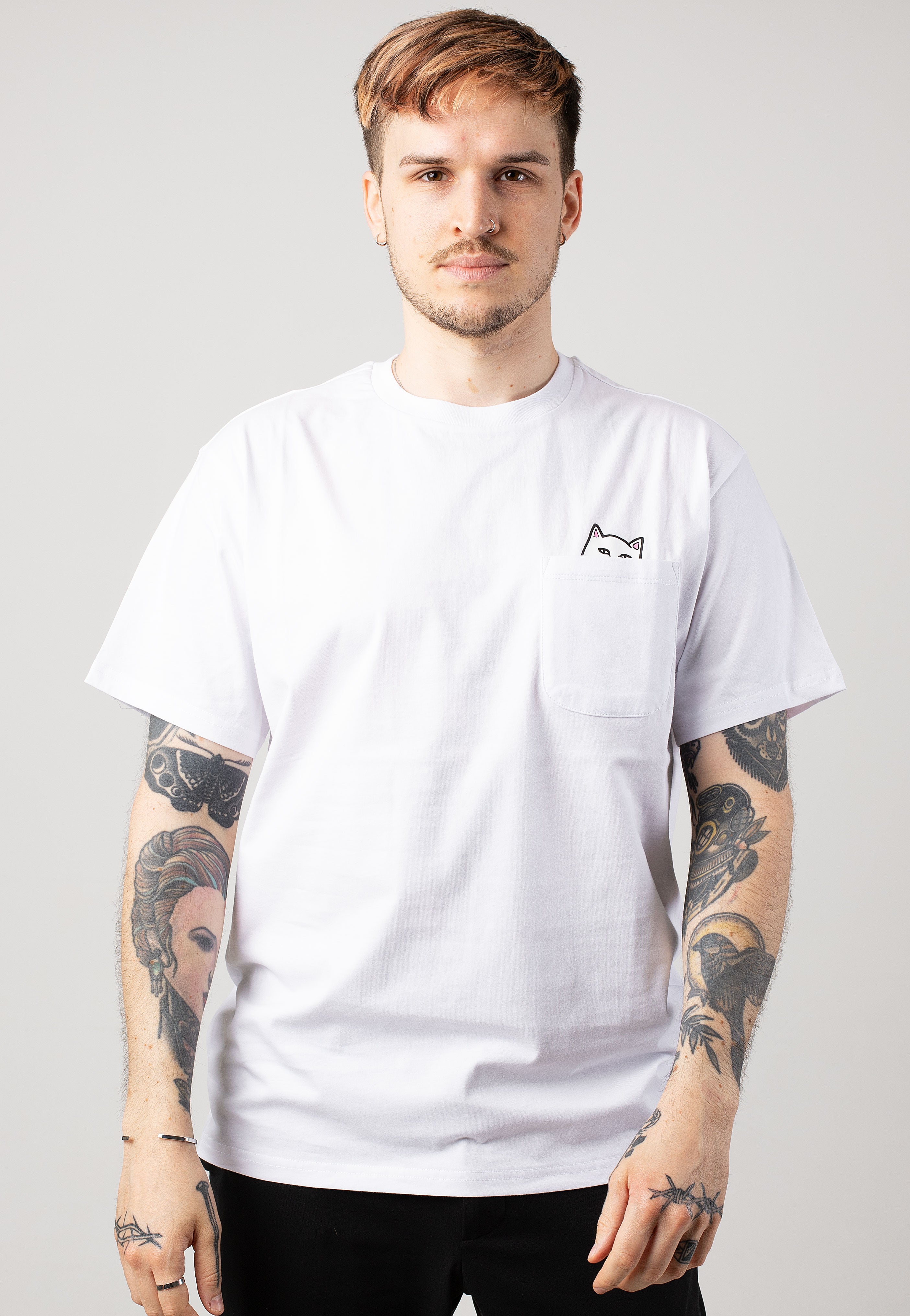 RIPNDIP - Lord Nermal Pocket White - T-Shirt | Men-Image