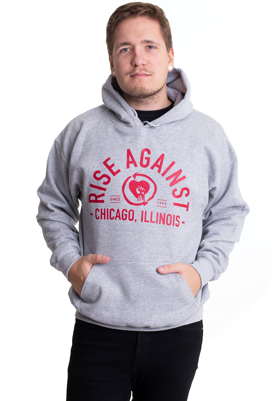 Rise Against - Classic Arch Heather Gray - Hoodie | Men-Image