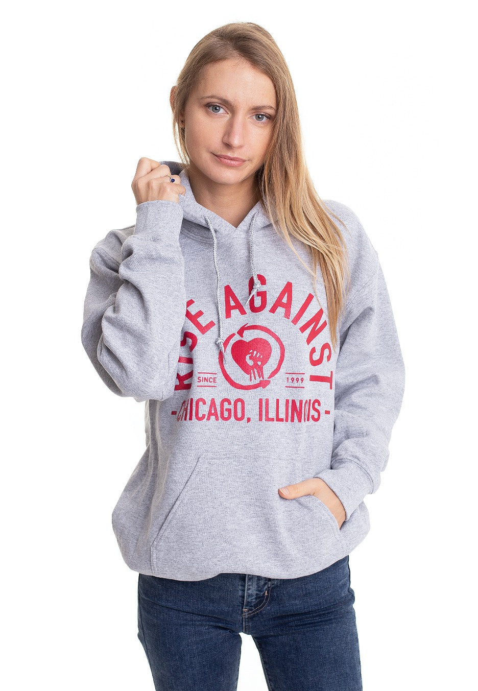 Rise Against - Classic Arch Heather Gray - Hoodie | Women-Image