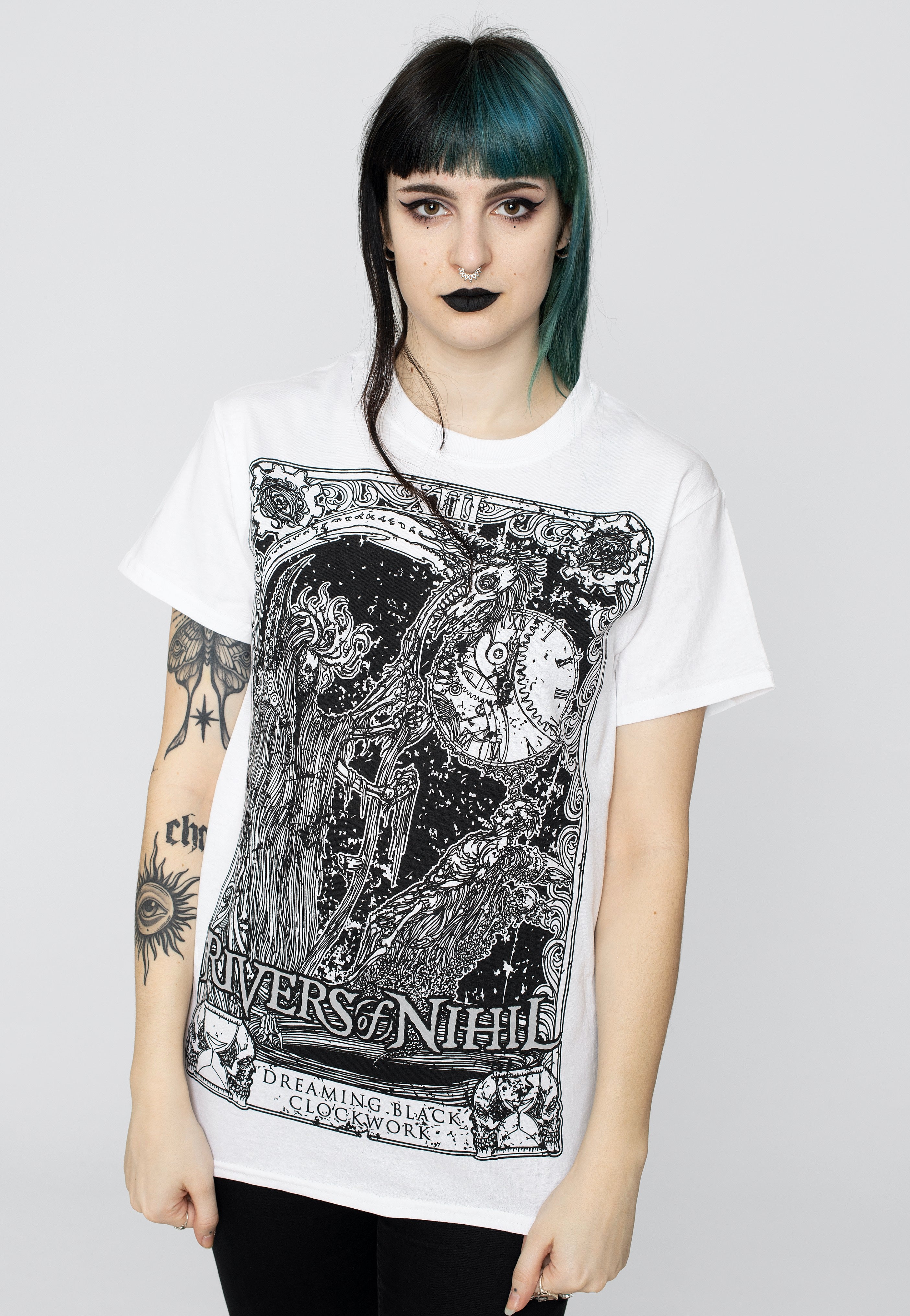 Rivers Of Nihil - Dreaming Black Clockwork White - T-Shirt | Women-Image