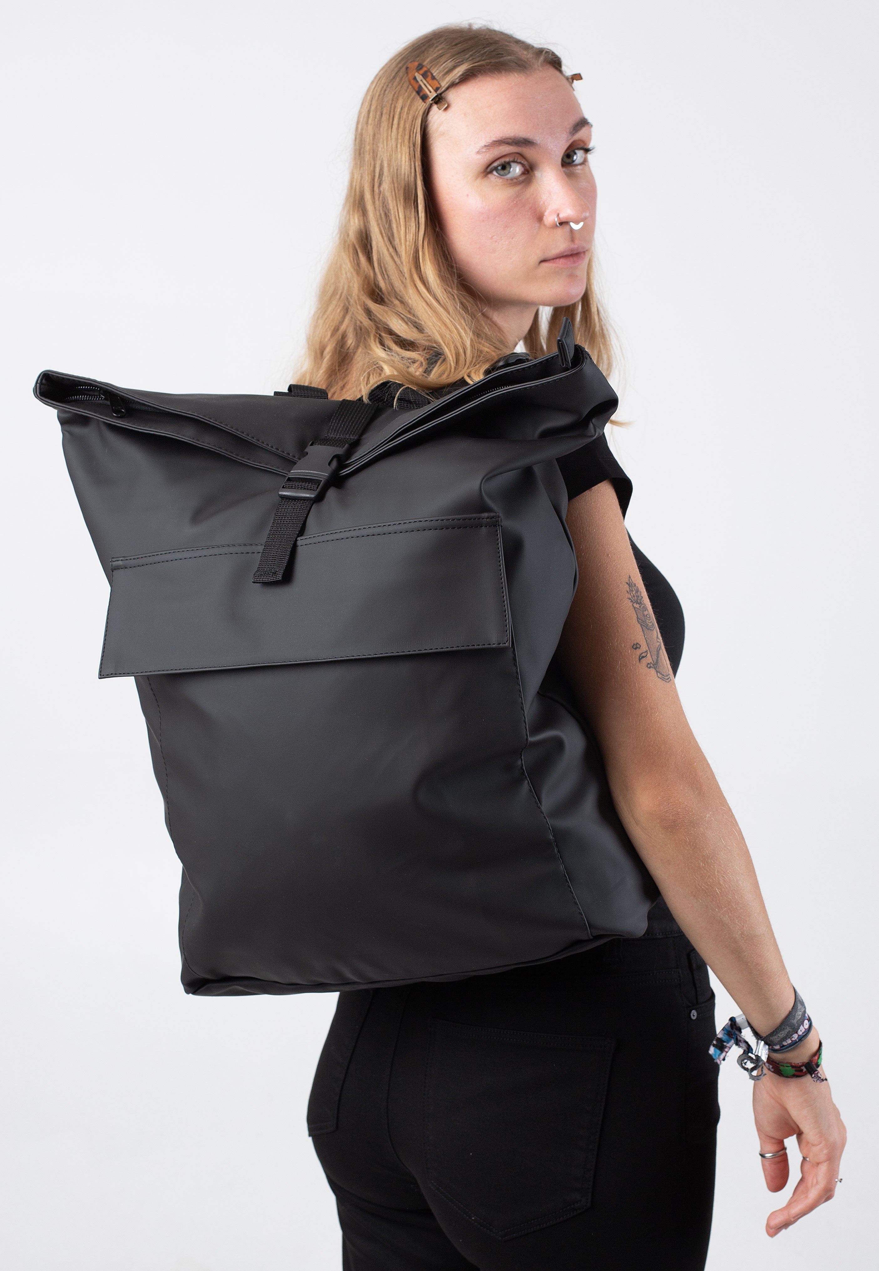 Urban Classics - Flap-pocket Cyclist Black - Backpack | Neutral-Image