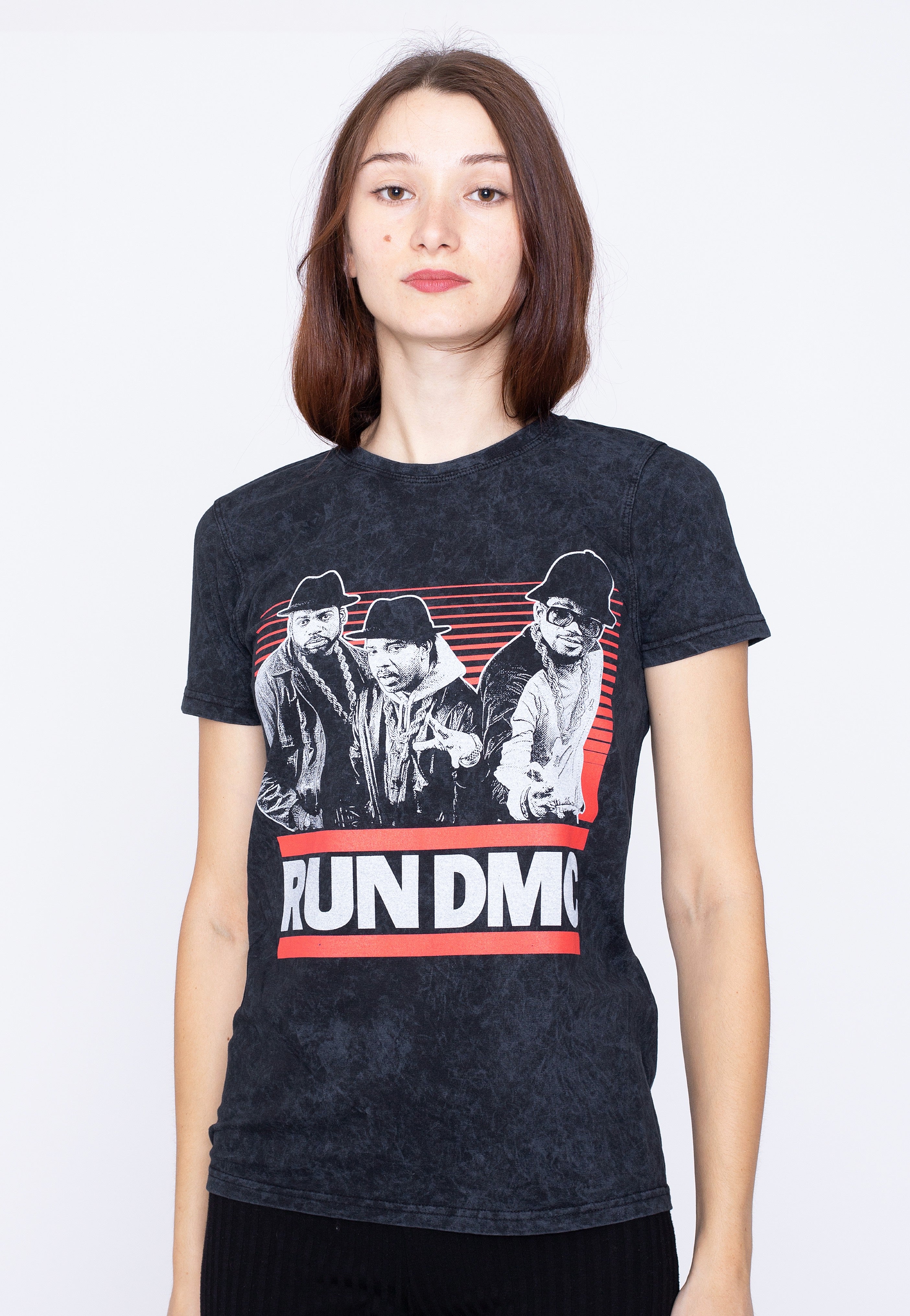 Run DMC - Gradient Bars Dip Dye - T-Shirt | Women-Image