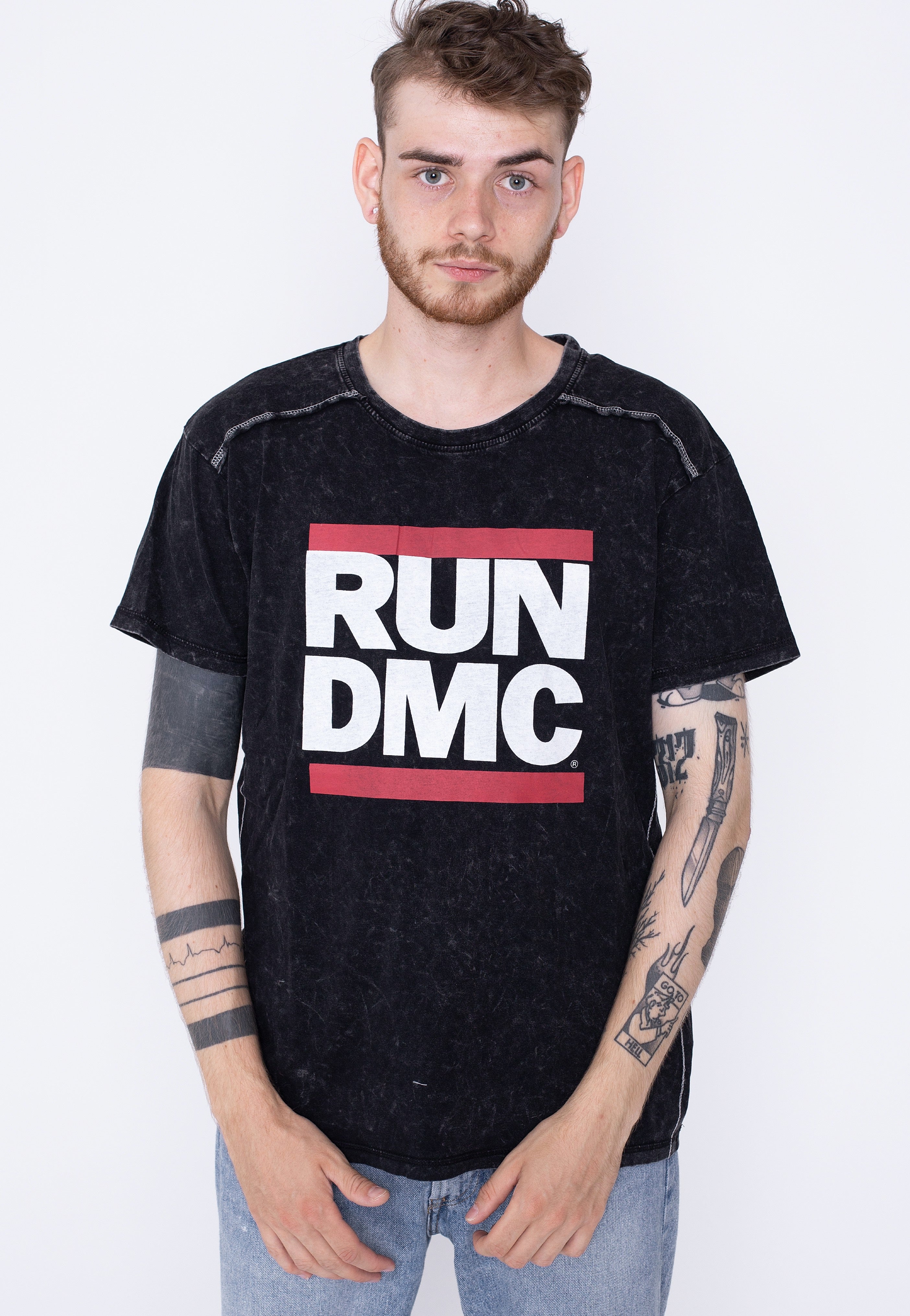 Run DMC - Logo Snow Wash - T-Shirt | Men-Image