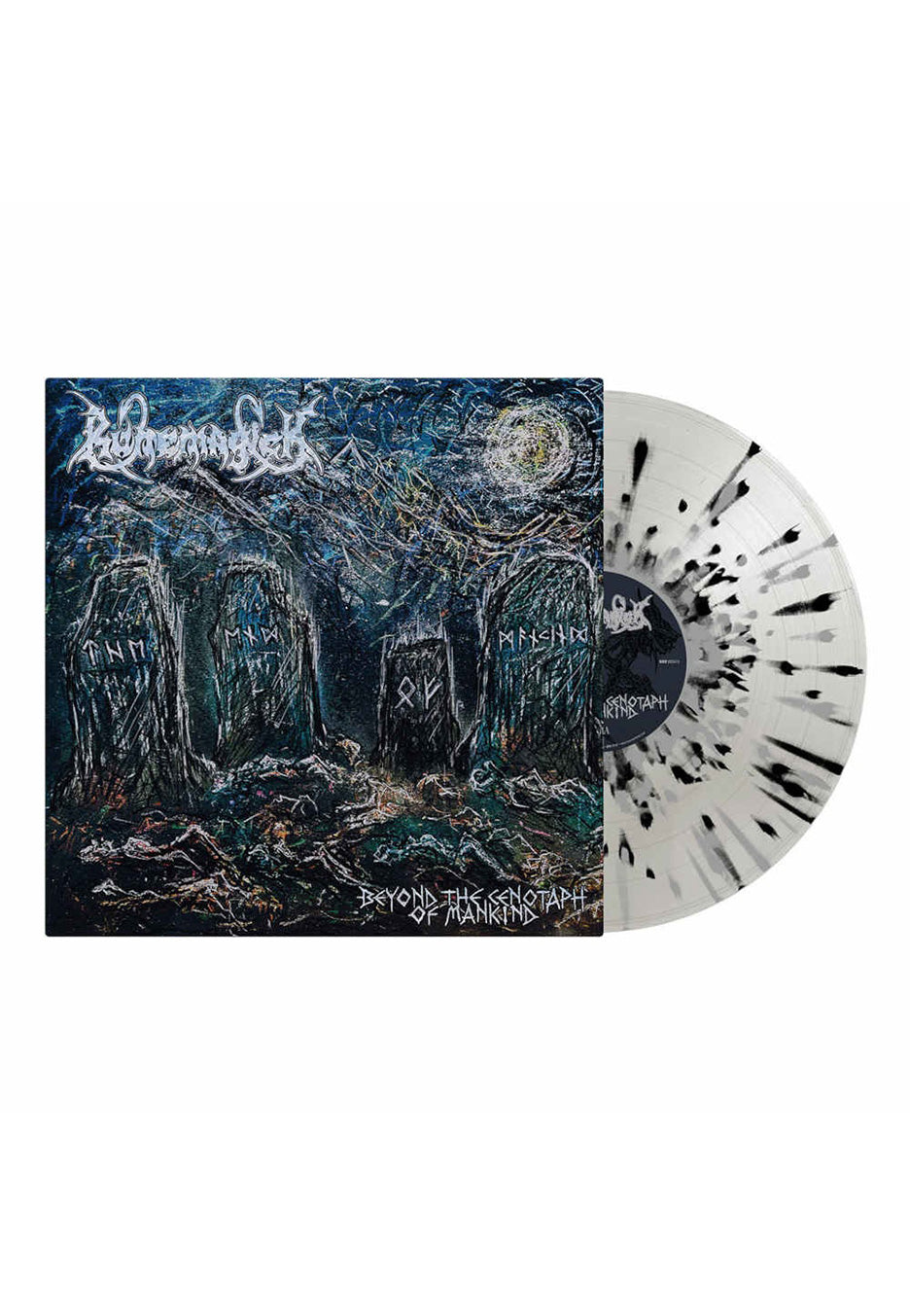 Runemagick - Beyond The Cenotaph Of Mankind Milky Clear Silver Black - Splattered Vinyl | Neutral-Image