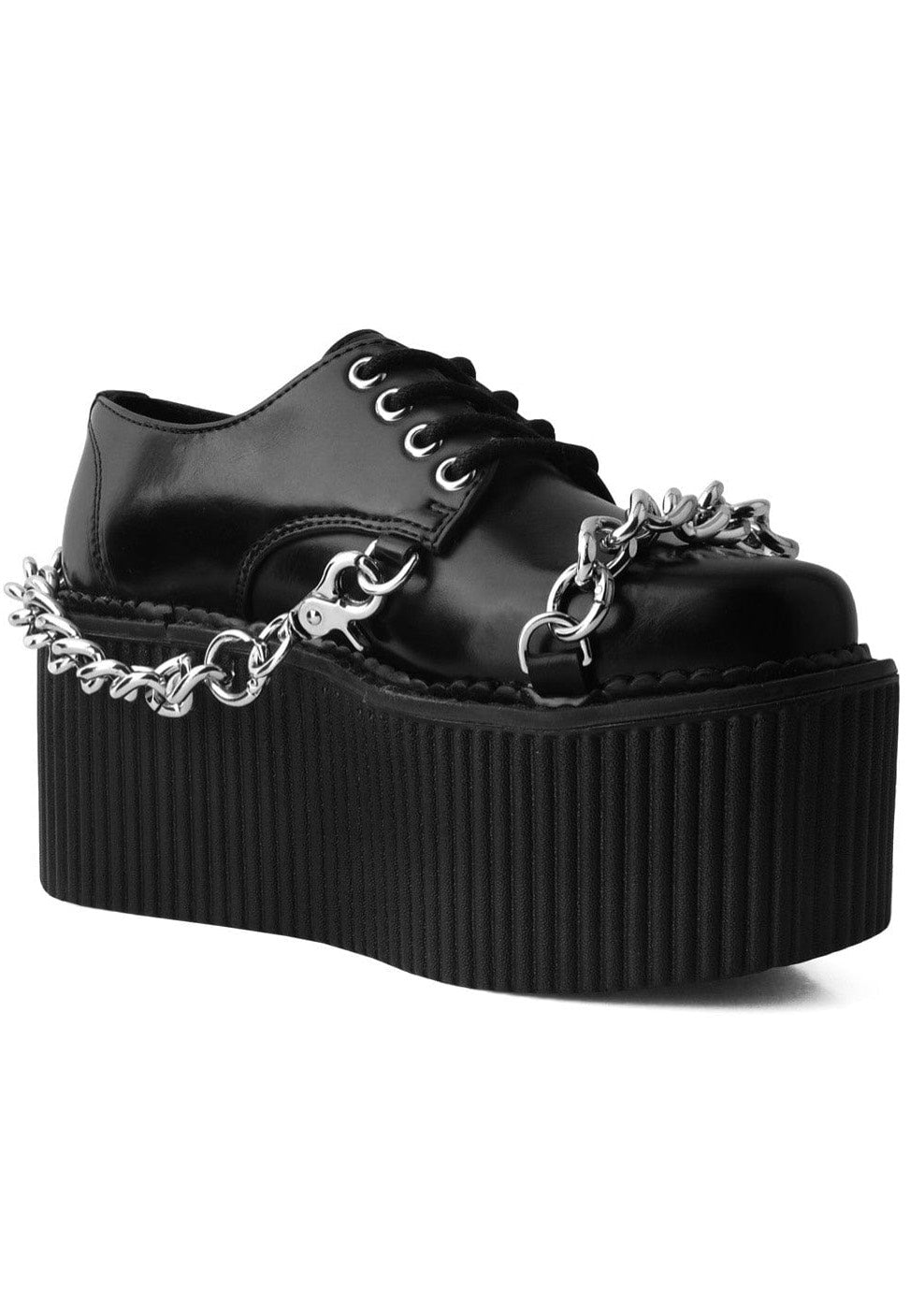 T.U.K. - Sratocreeper Chains Black Brush Off Pu - Girl Shoes | Women-Image