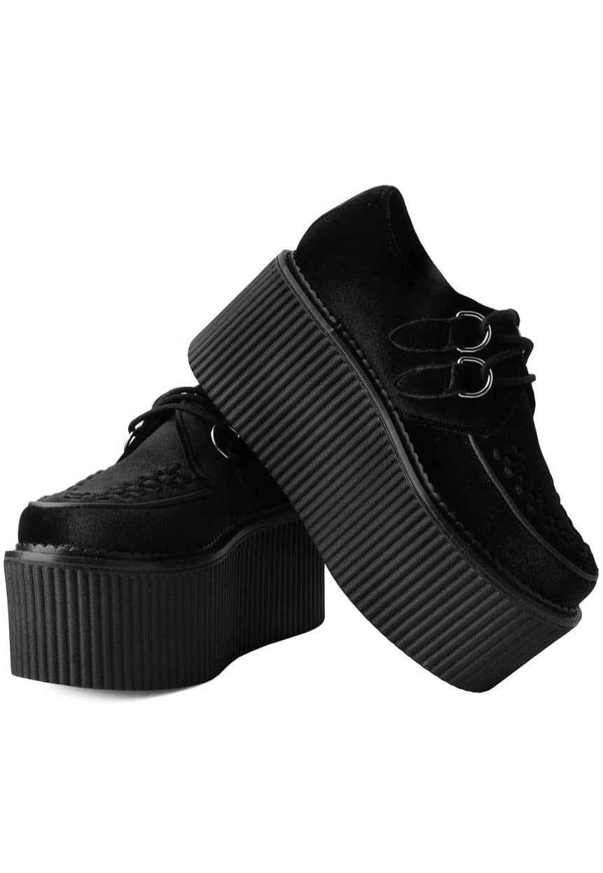 T.U.K. - Stratocreeper Black Velvet - Girl Shoes | Women-Image