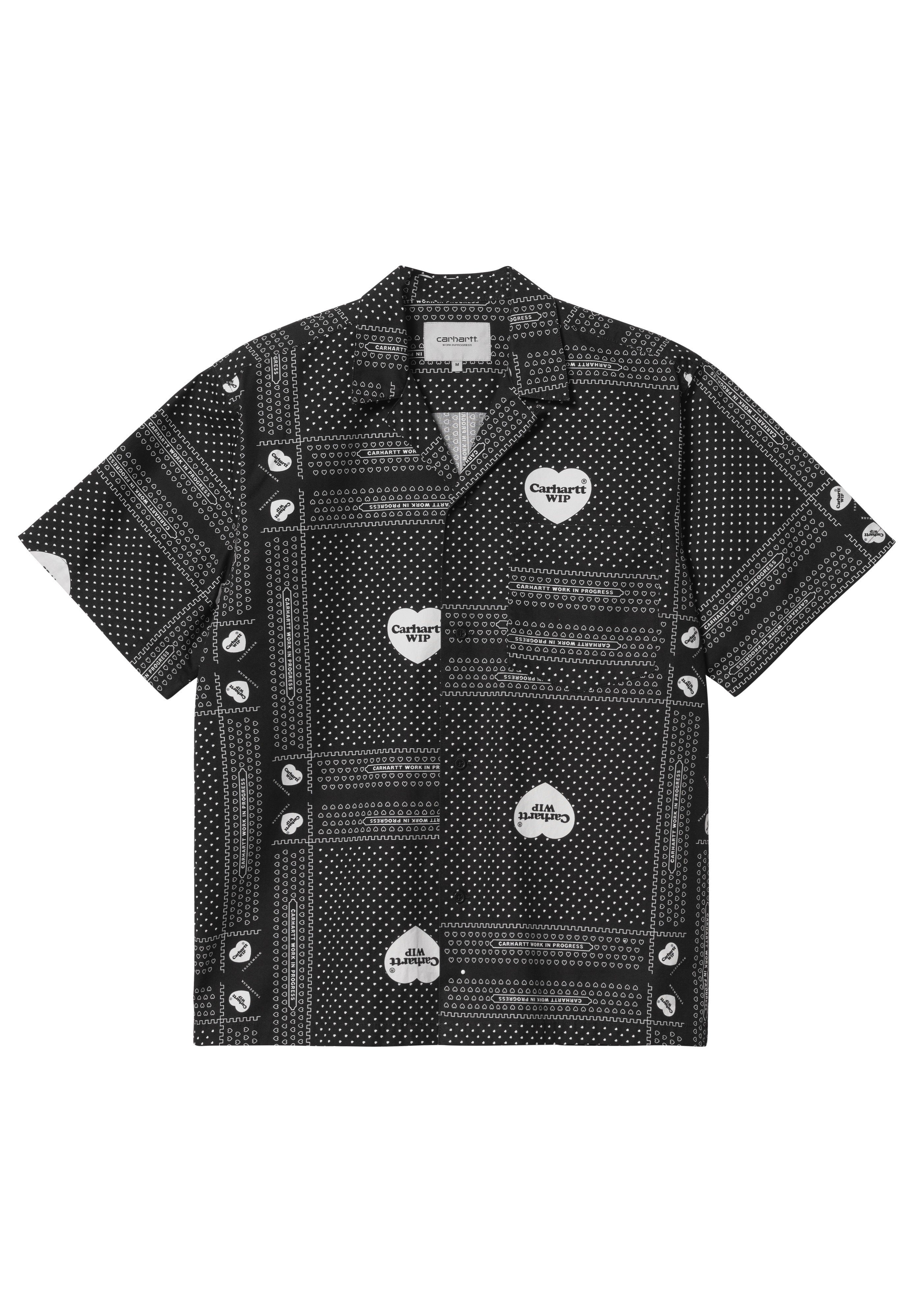 Carhartt WIP - Heart Bandana Heart Bandana Print/Black - Shirt | Men-Image