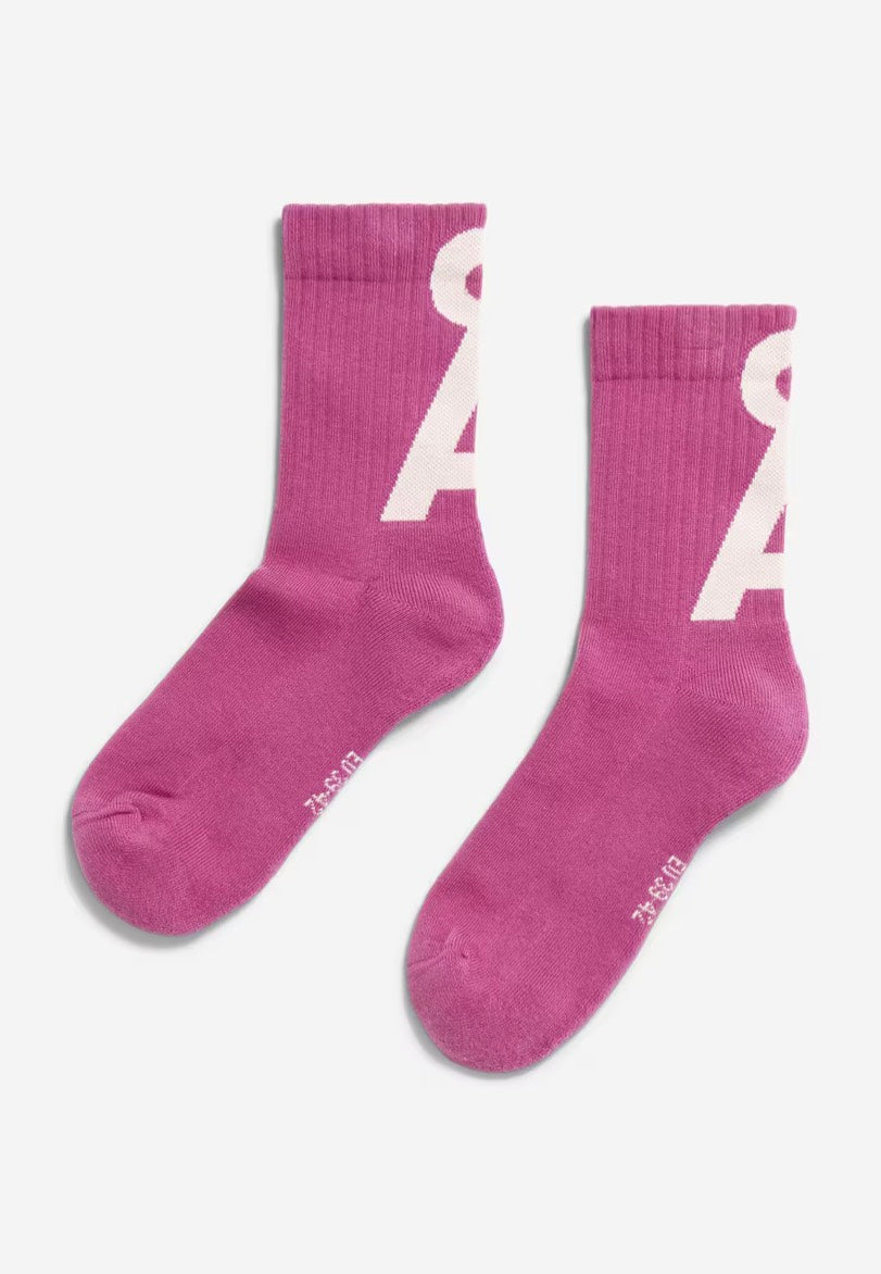 Armedangels - Saamus Short Crushed Berry/Oatmilk - Socks | Neutral-Image