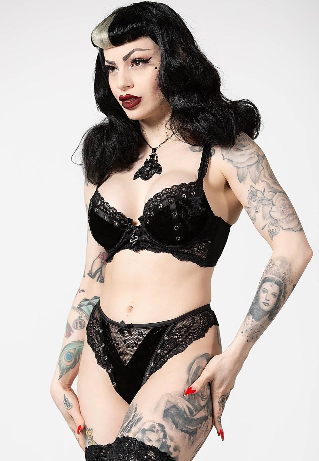 Killstar - Sacred Spirits Velvet Black - Bra | Women-Image