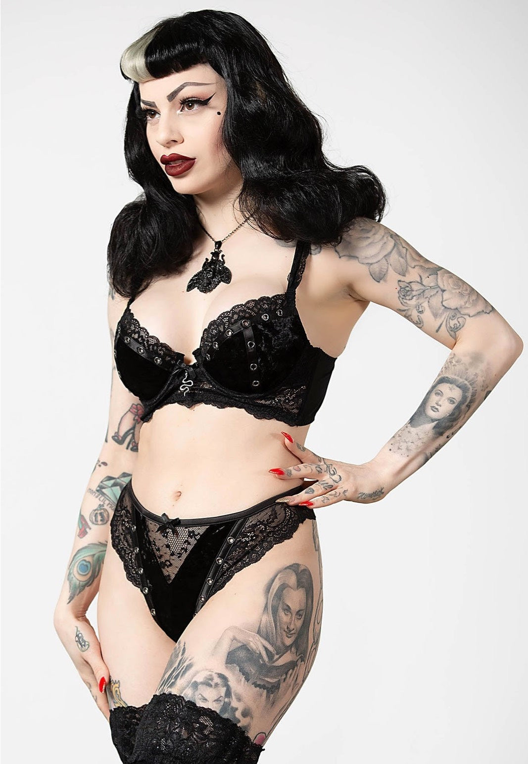 Killstar - Sacred Spirits Velvet Black - Bra | Women-Image