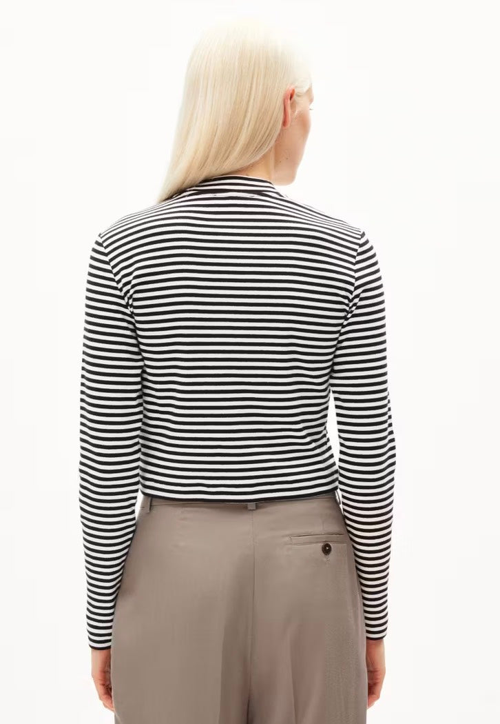 Armedangels - Salmaraa Stripes Black/White - Longsleeve | Women-Image