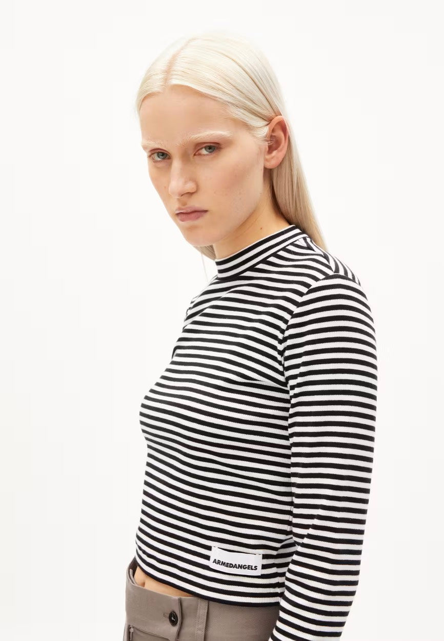 Armedangels - Salmaraa Stripes Black/White - Longsleeve | Women-Image