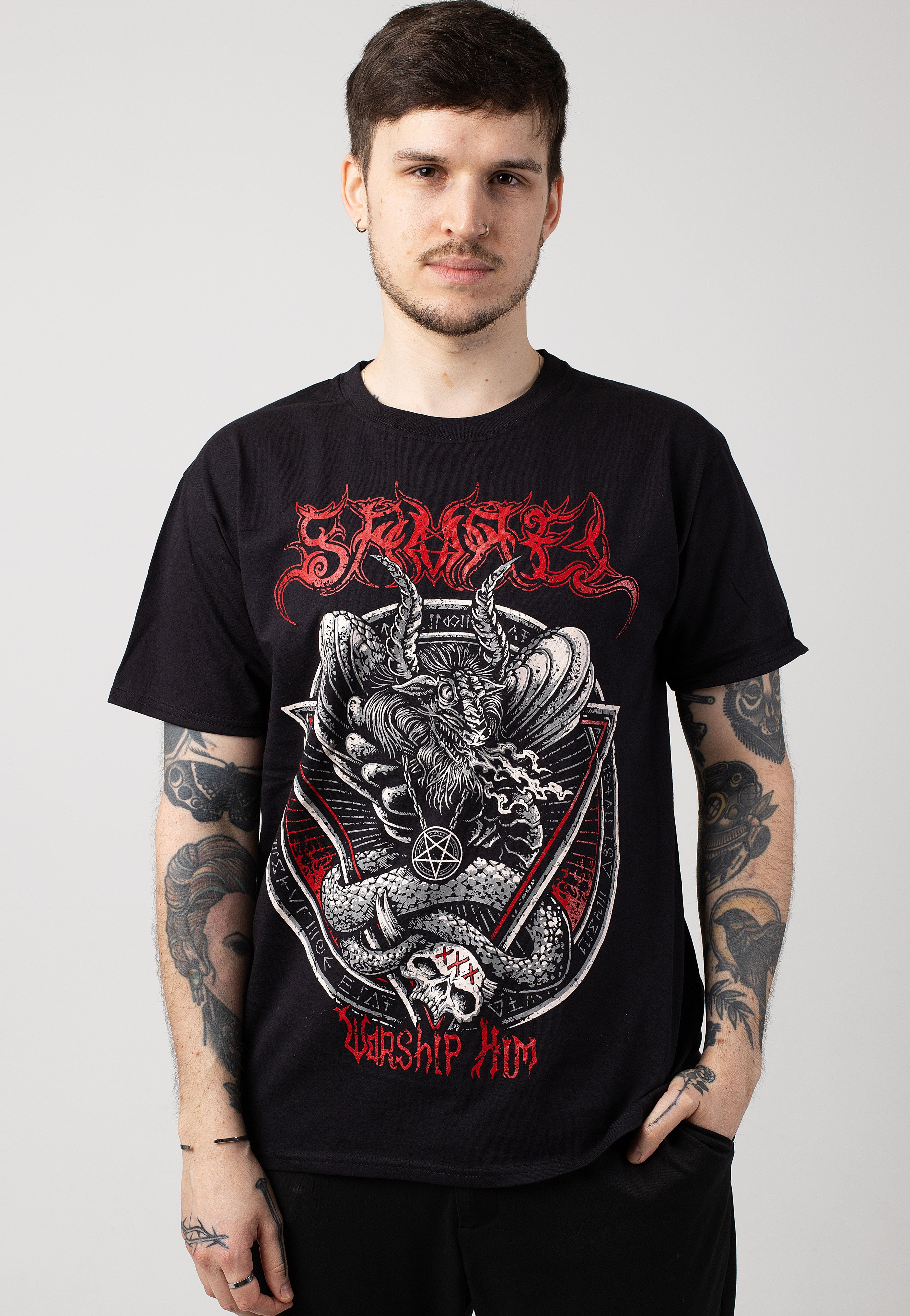 Samael - Worship Him Black - T-Shirt | Men-Image