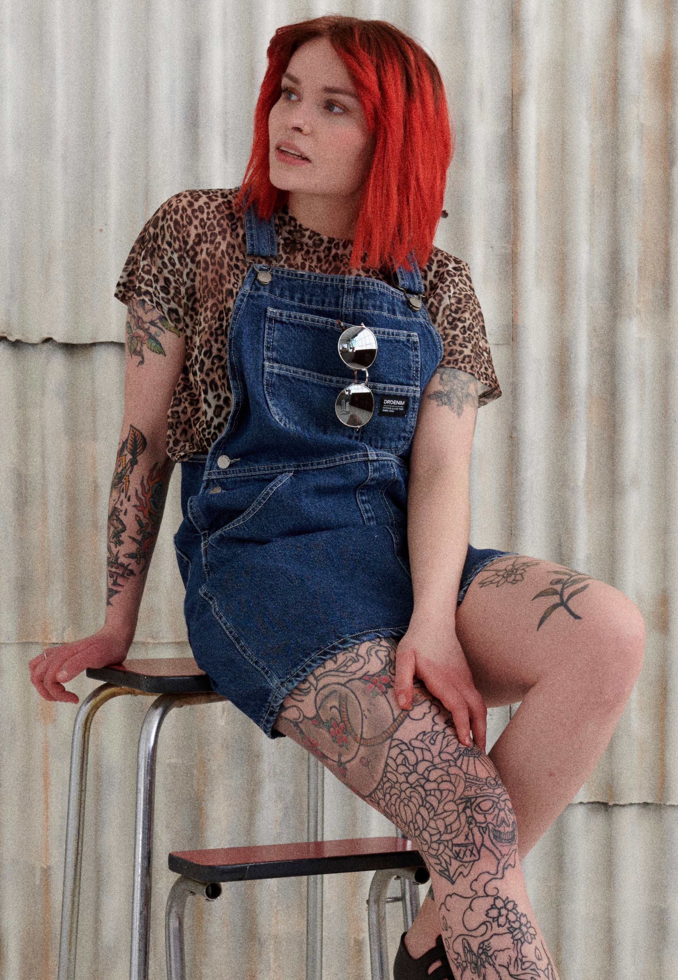 Dr. Denim - Connie Dungaree Pebble Mid Stone - Dress | Women-Image