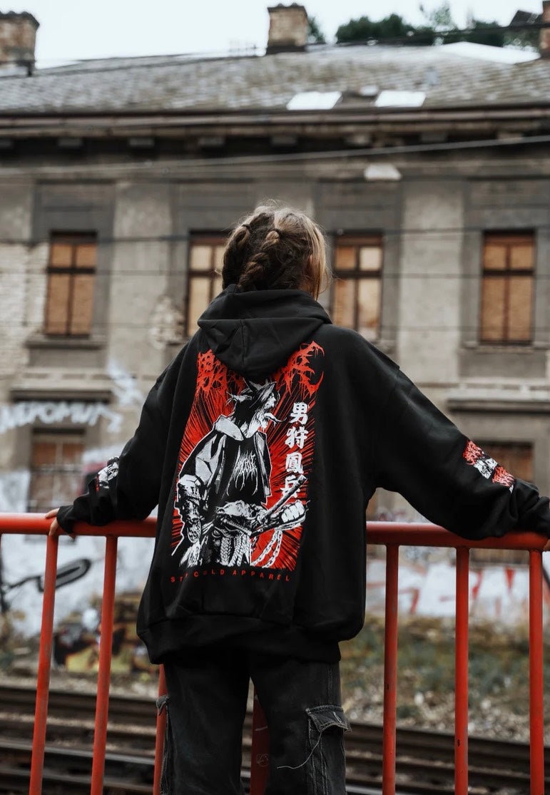 Stay Cold Apparel - Samurai Demon Oversized - Hoodie | Women-Image