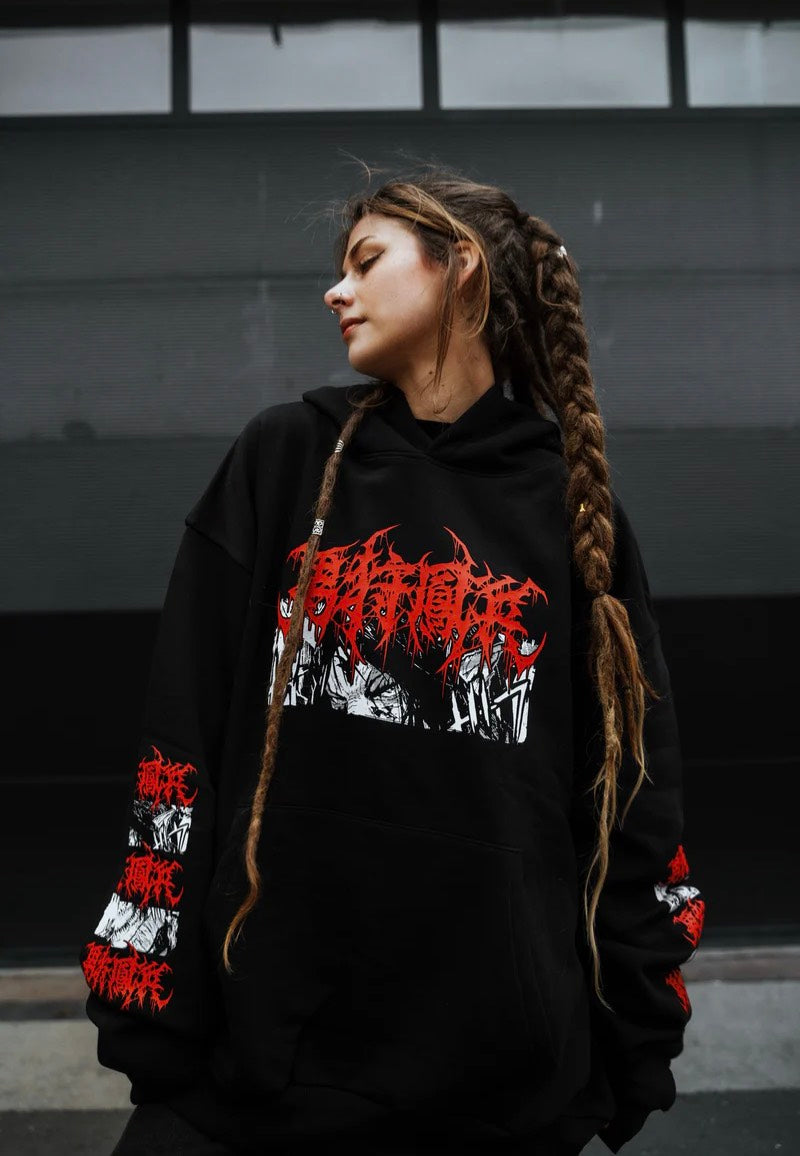 Stay Cold Apparel - Samurai Demon Oversized - Hoodie | Women-Image