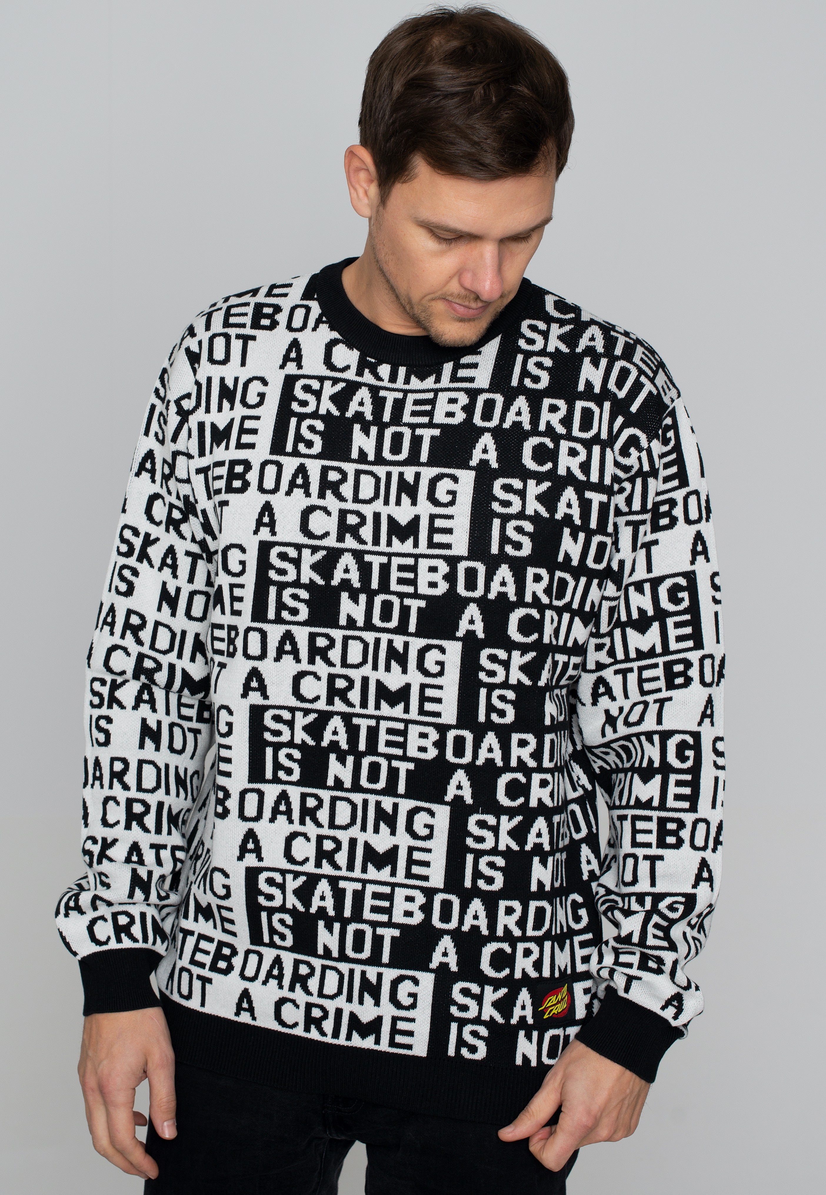 Santa Cruz - Not A Crime Black/White - Pullover | Men-Image