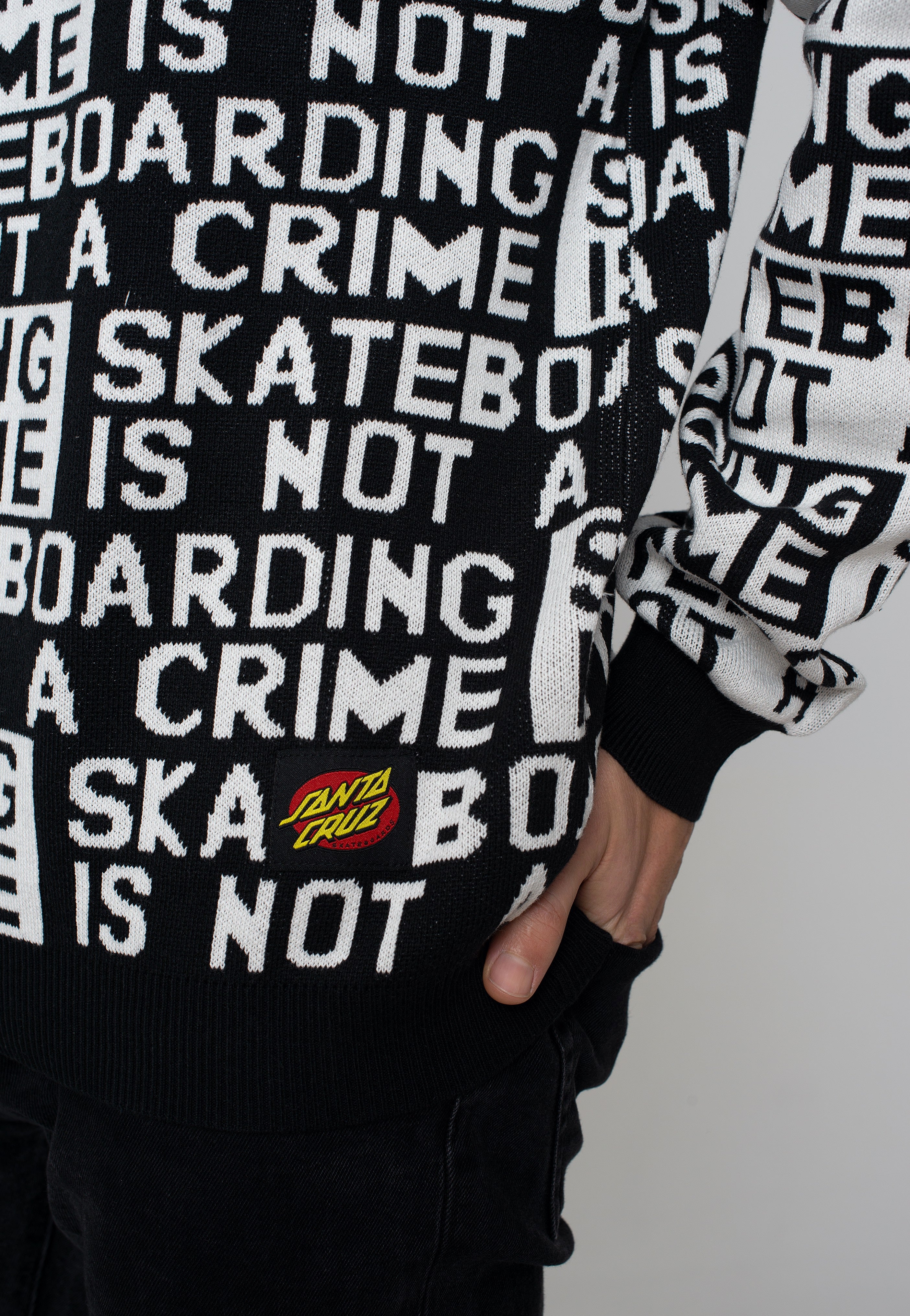 Santa Cruz - Not A Crime Black/White - Pullover | Men-Image