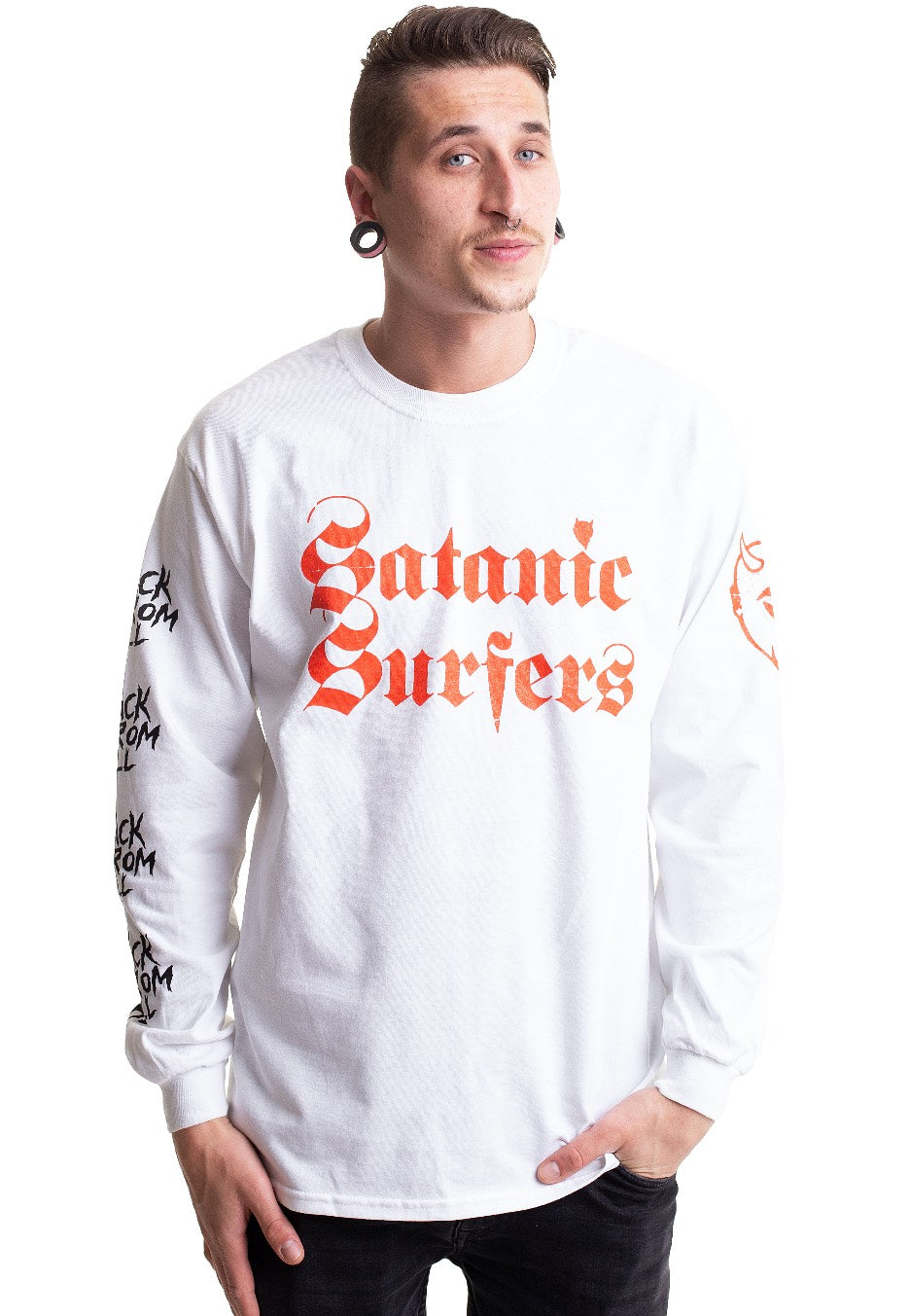 Satanic Surfers - Back From Hell White - Longsleeve | Men-Image