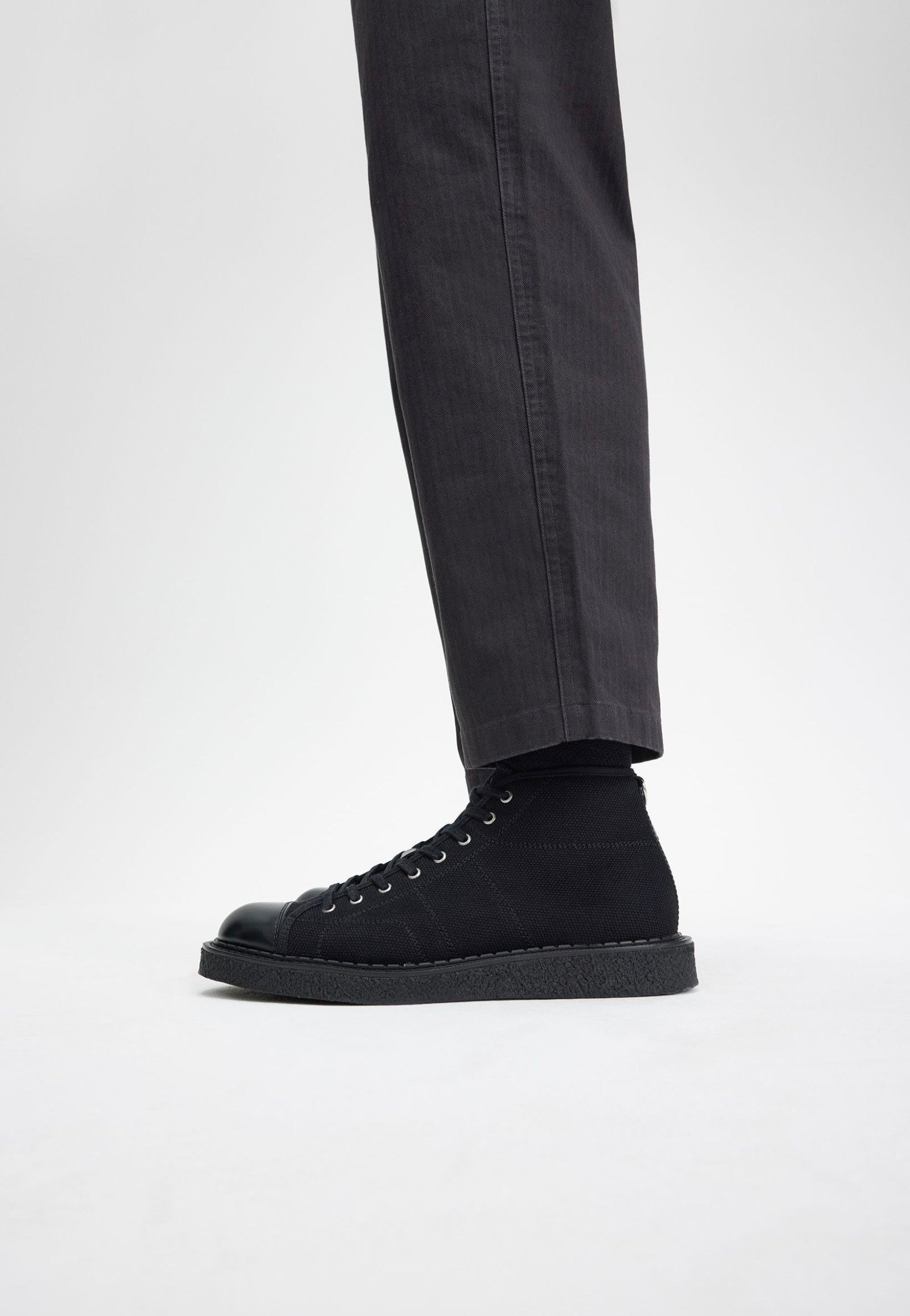 Fred Perry x George Cox - Heavy Canvas Monkey Black - Shoes | Men-Image