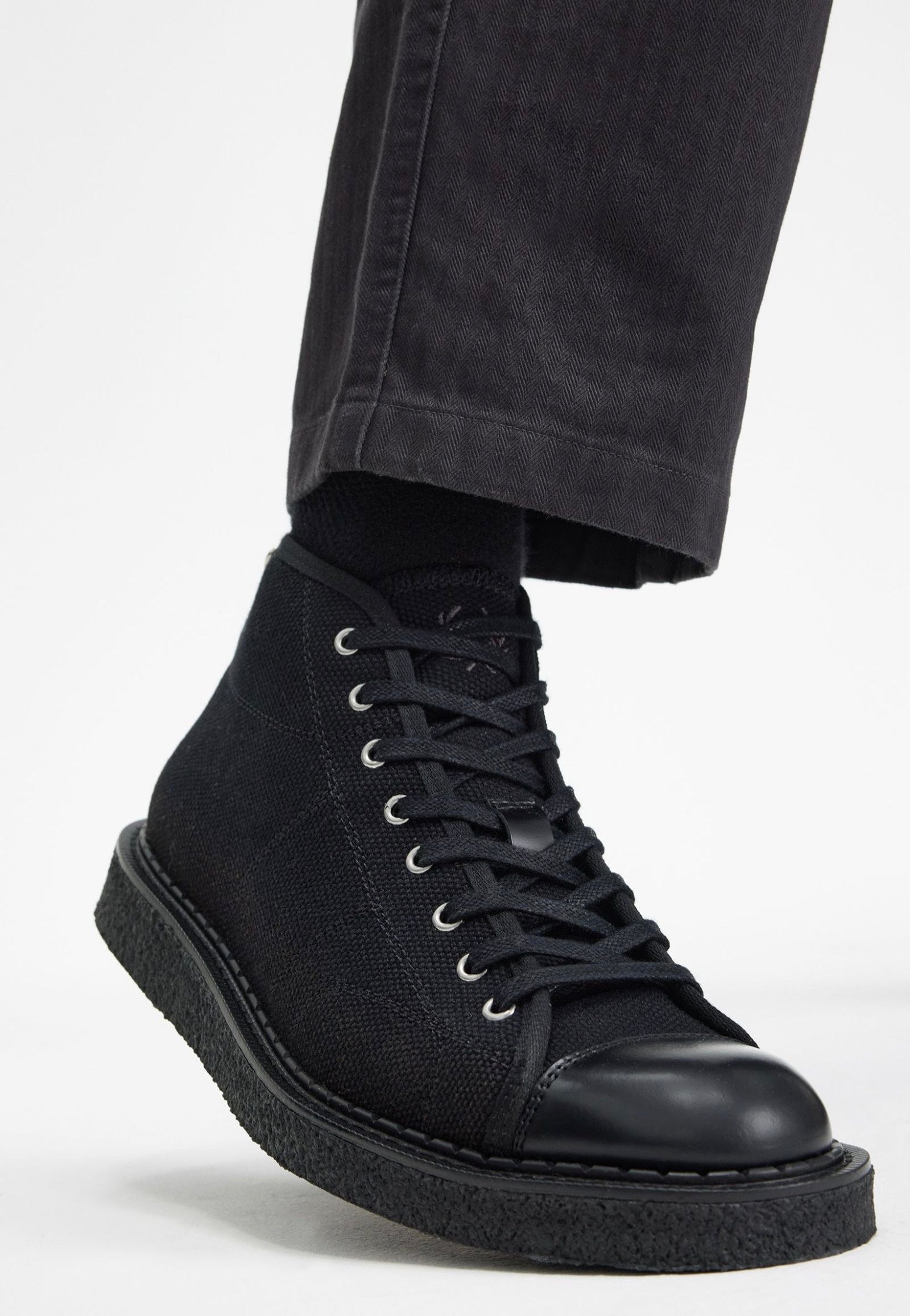 Fred Perry x George Cox - Heavy Canvas Monkey Black - Shoes | Men-Image