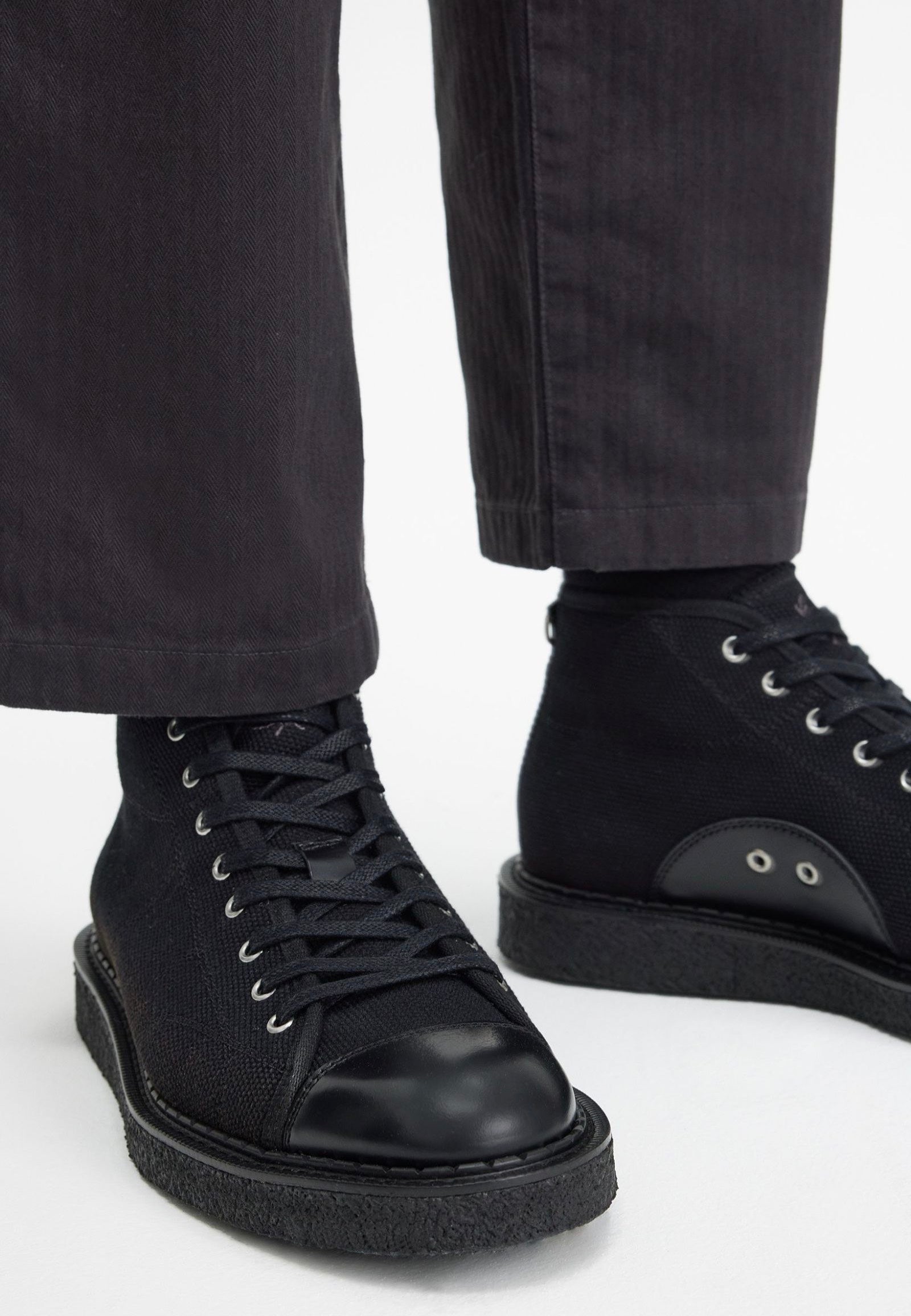 Fred Perry x George Cox - Heavy Canvas Monkey Black - Shoes | Men-Image