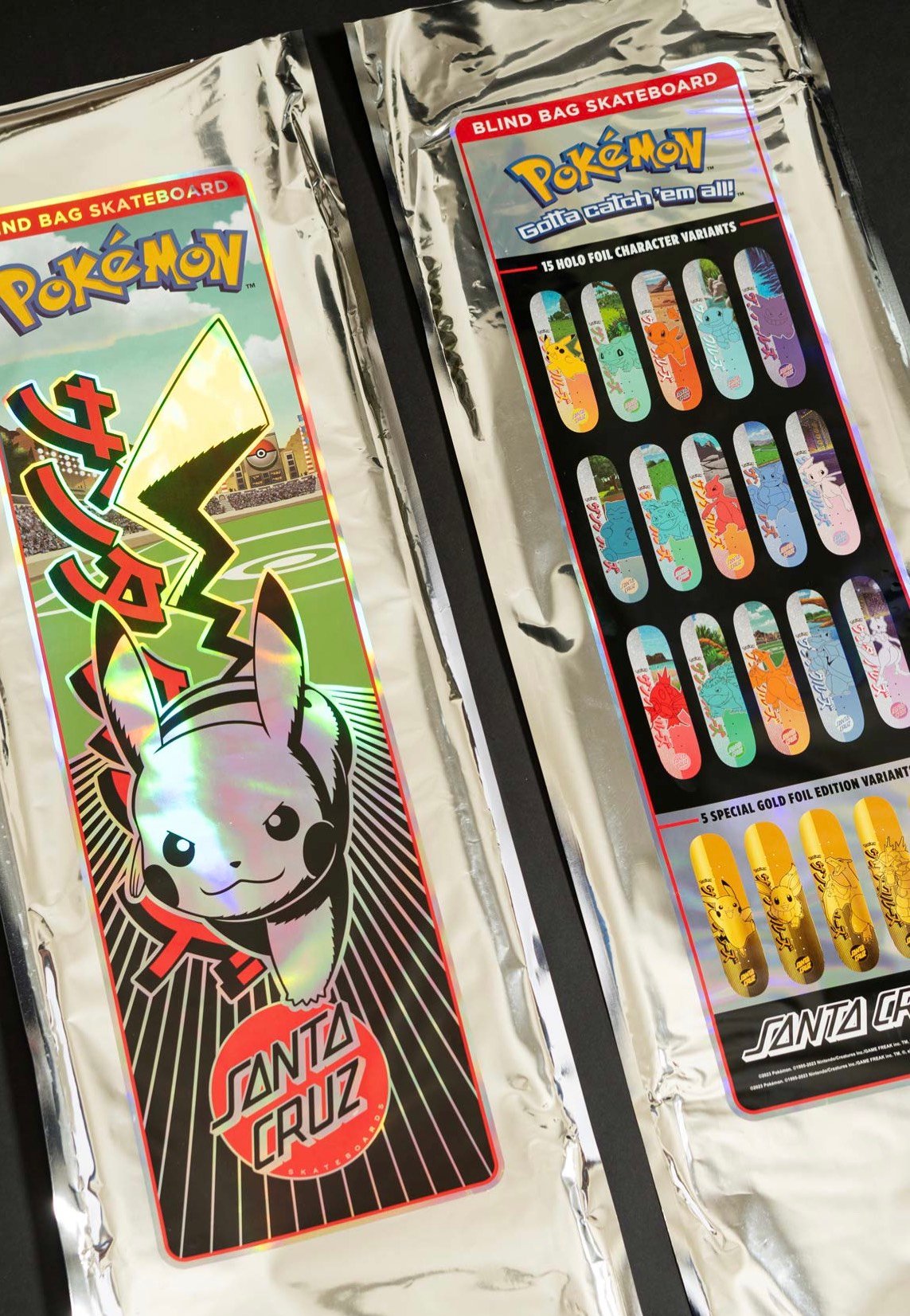 Santa Cruz x Pokémon - Blind Bag 8.0 x 31.6 - Skate Deck | Neutral-Image