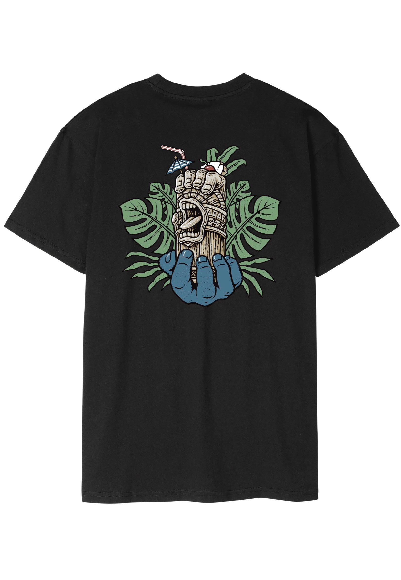 Santa Cruz - Tiki Hand Strip Black - T-Shirt | Men-Image