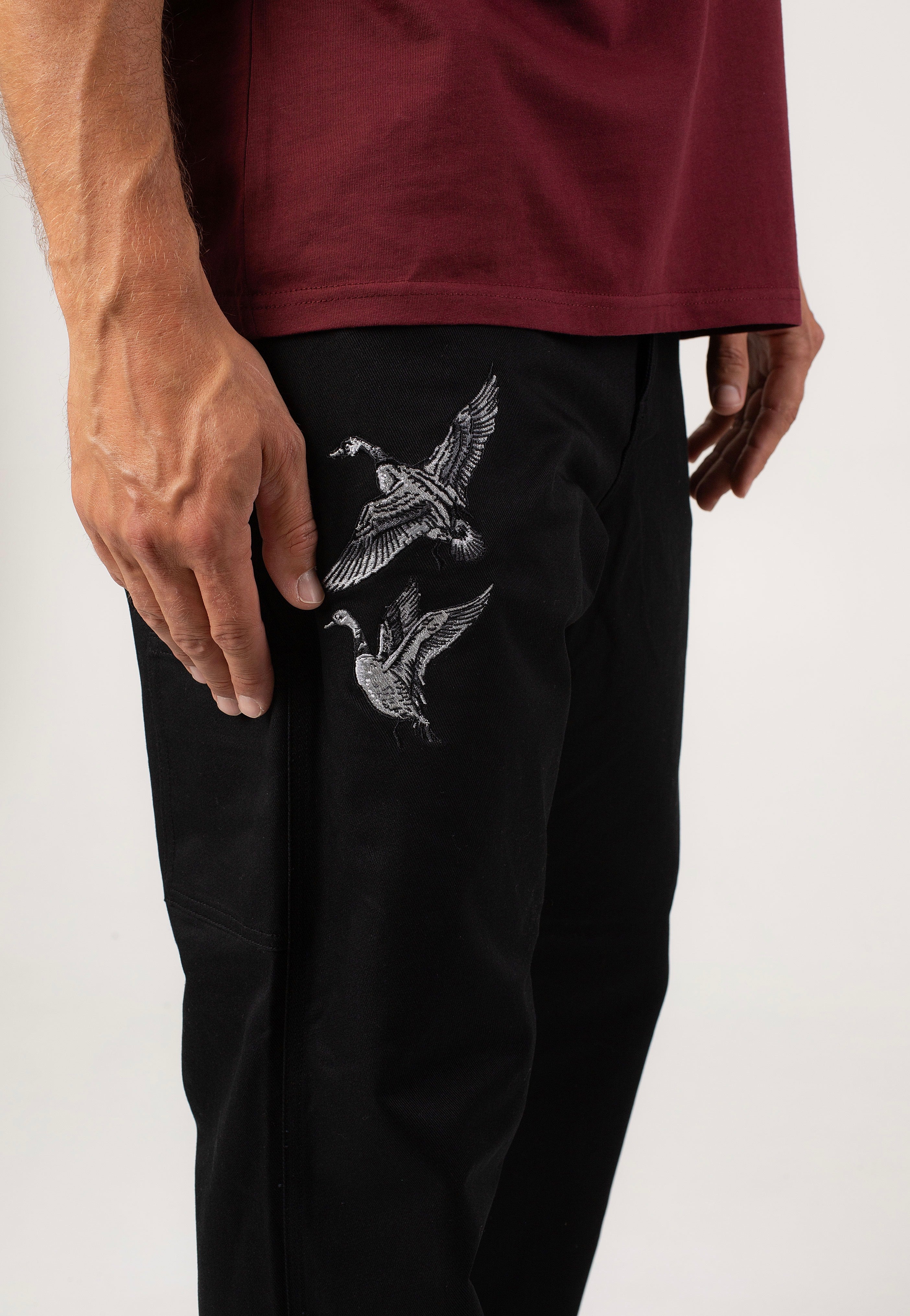 Carhartt WIP - Ducks Single Knee Black - Pants | Men-Image