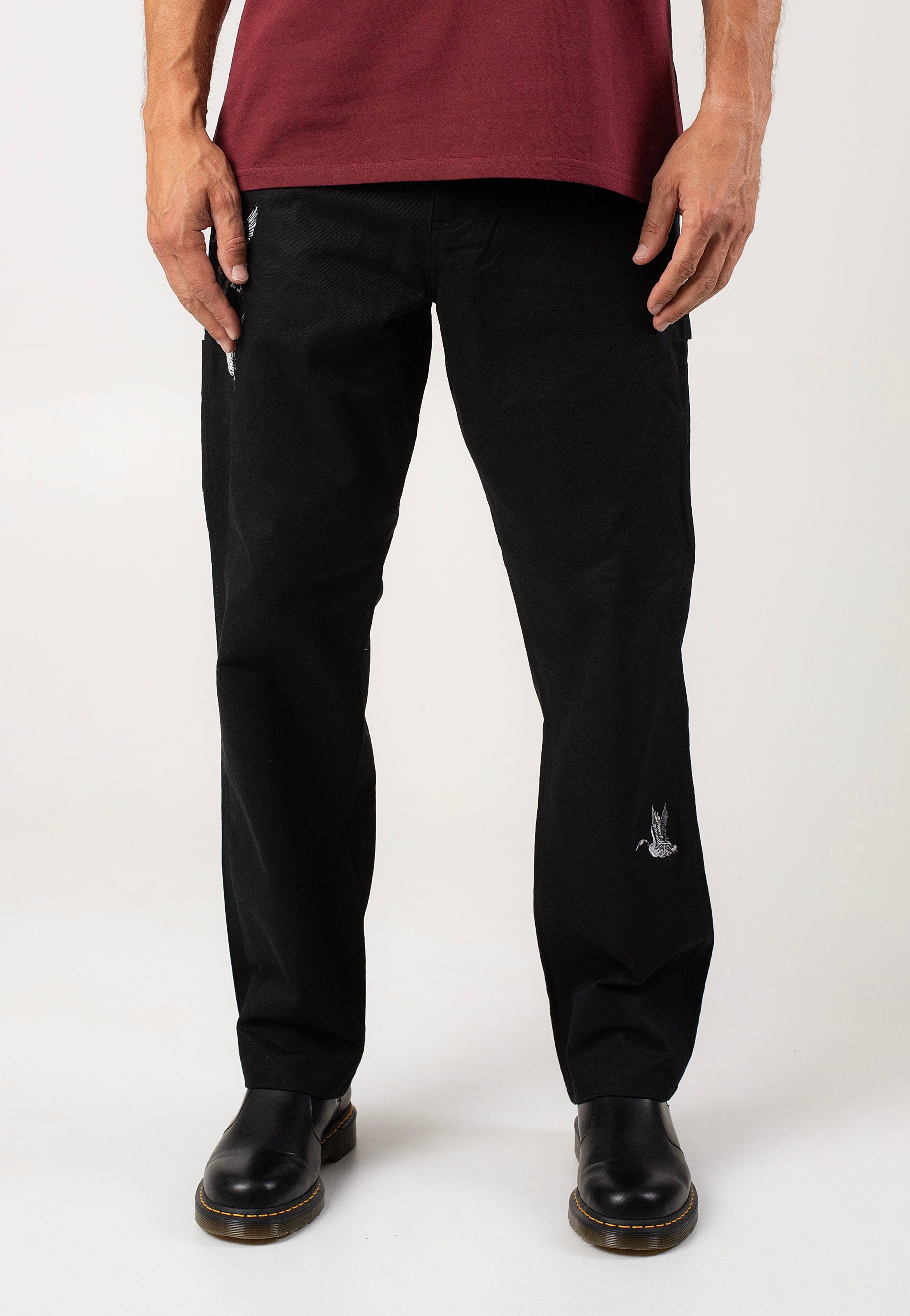 Carhartt WIP - Ducks Single Knee Black - Pants | Men-Image