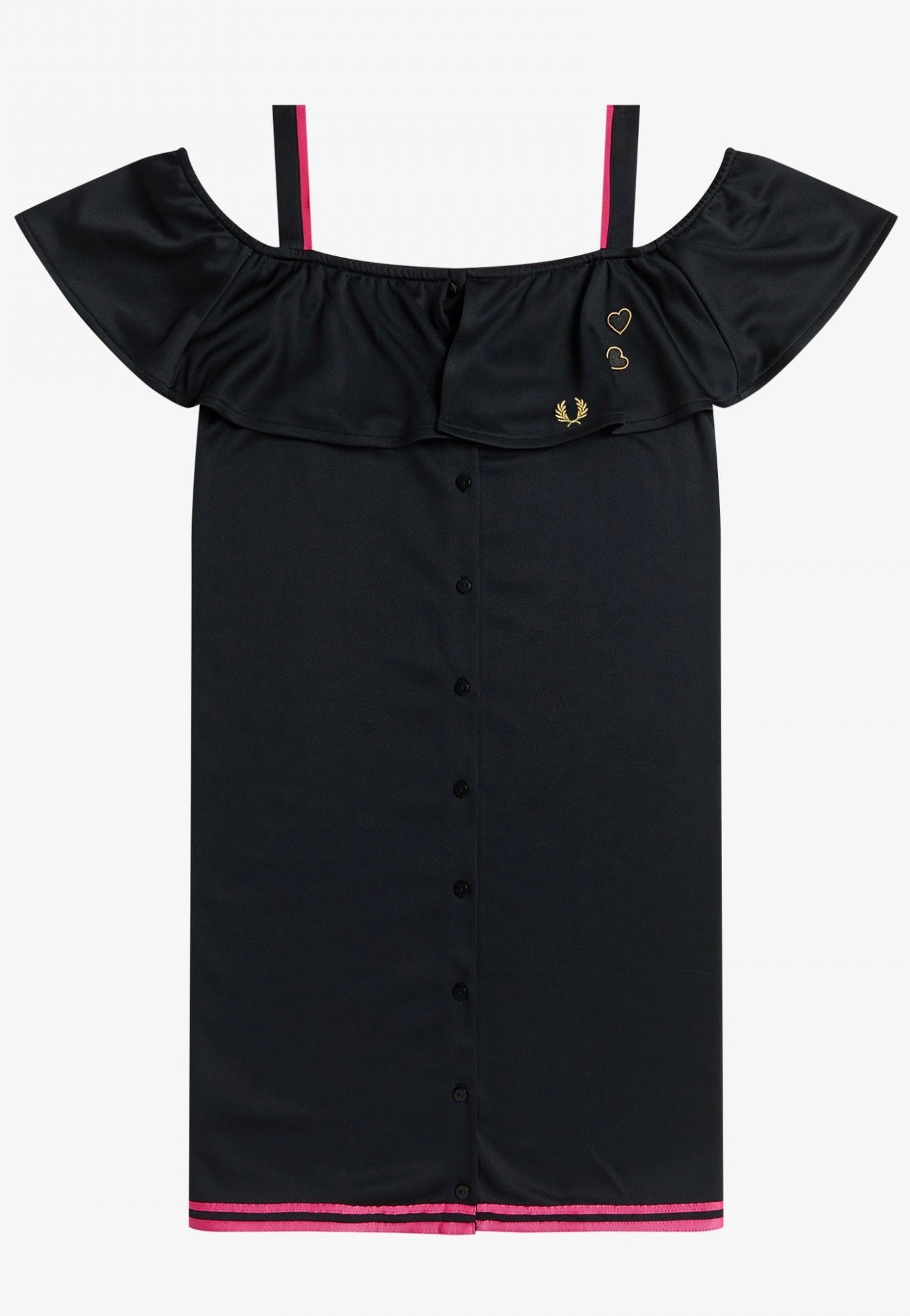 Fred Perry x Amy Winehouse - Off The Shoulder Black - Dress | Women-Image