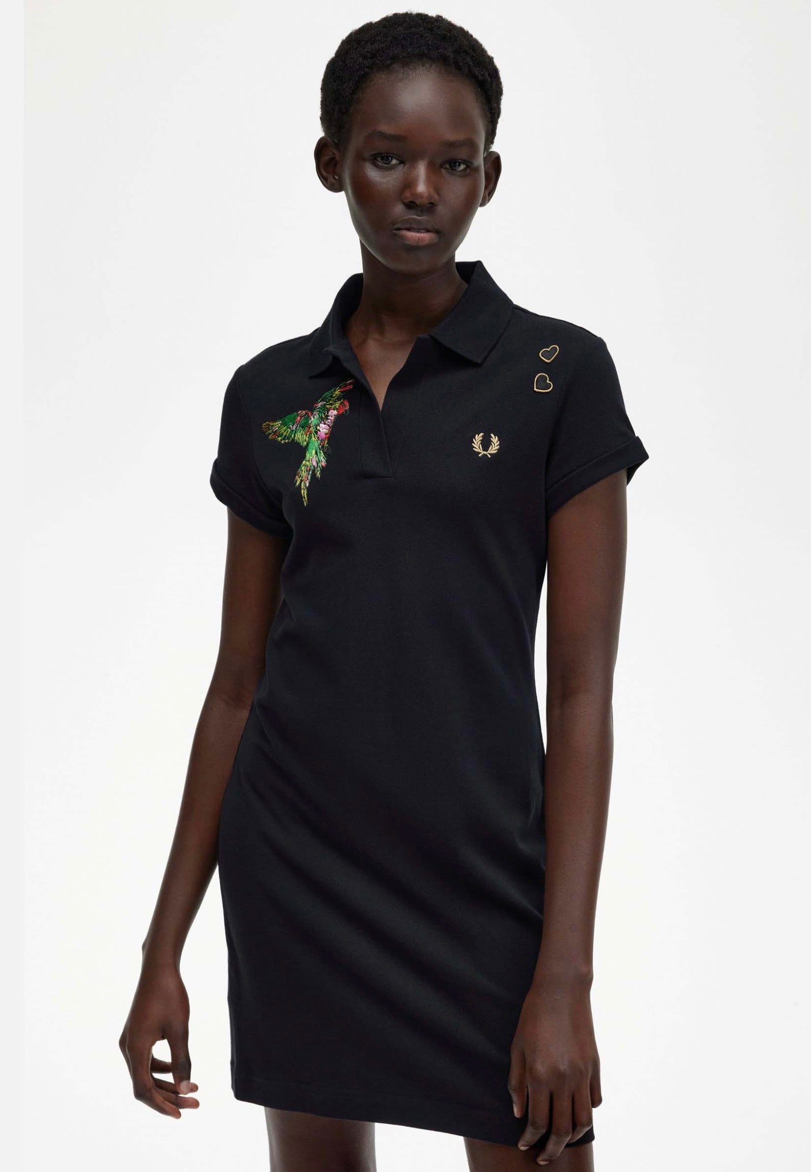 Fred Perry x Amy Winehouse - Embroidered Pique Black  - Dress | Women-Image