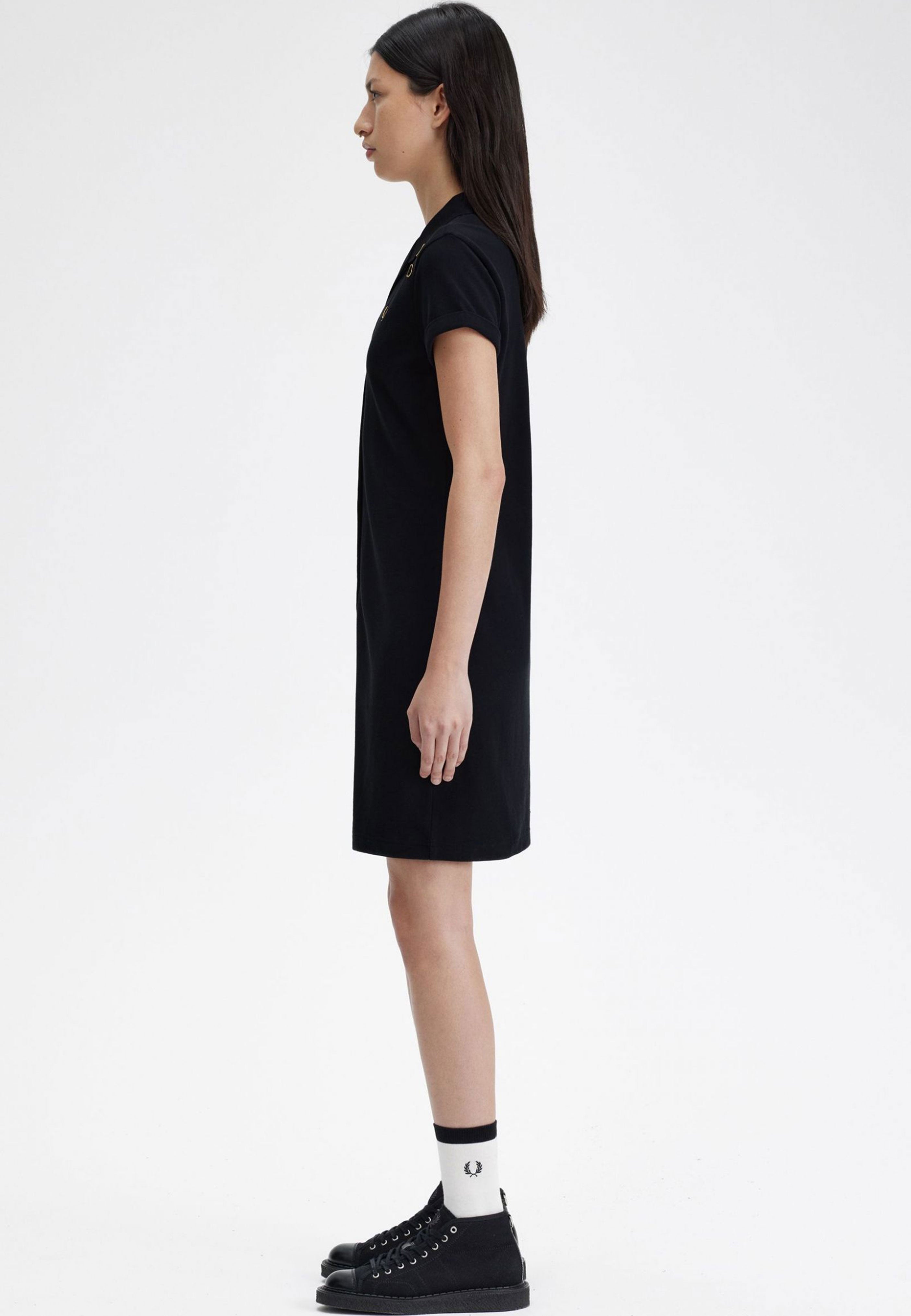 Fred Perry x Amy Winehouse - Button Thru Pique Shirt Black - Dress | Women-Image